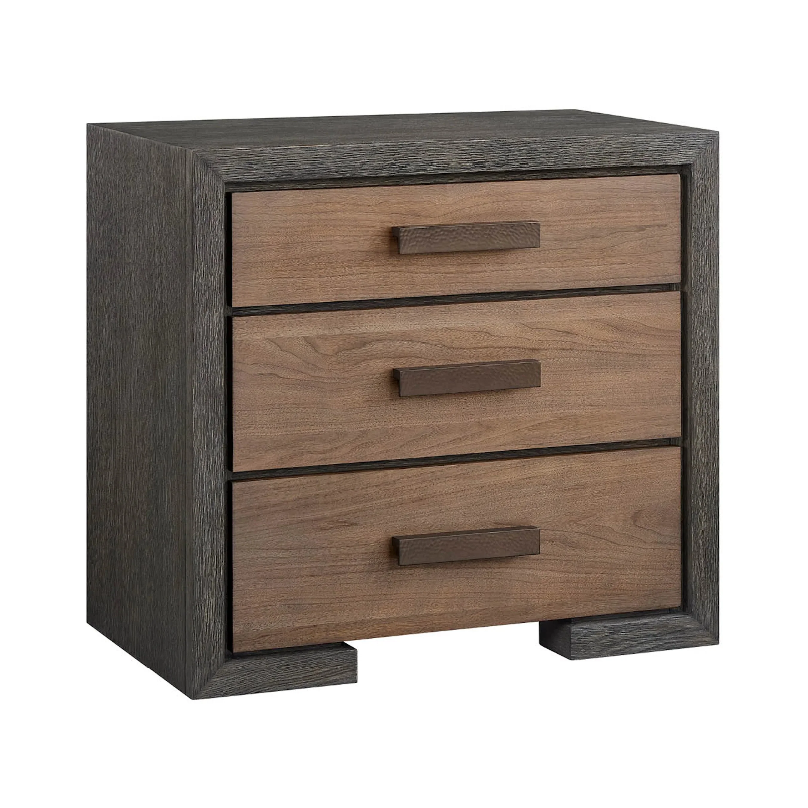 Modern Veil 3-Drawer Nightstand