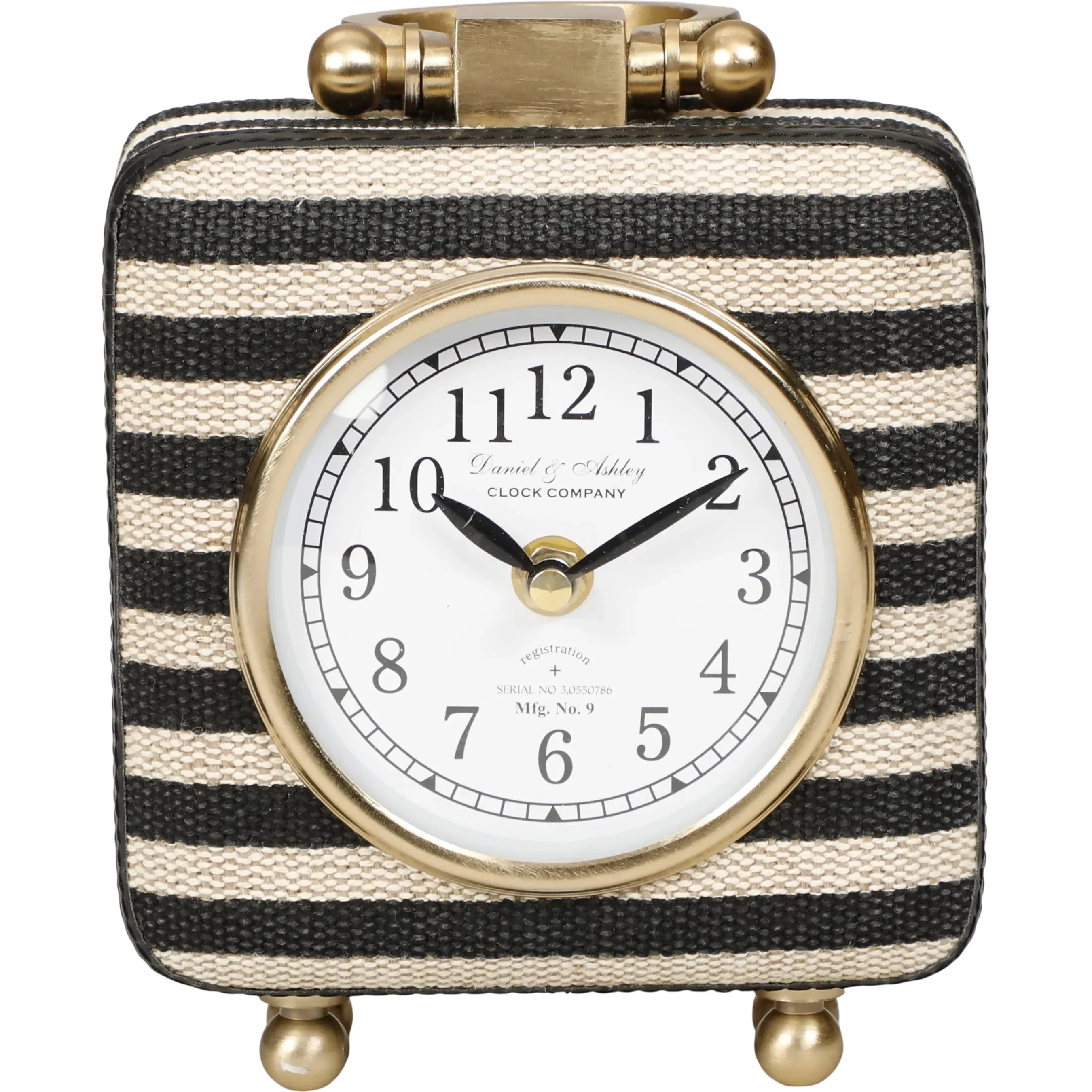 Mona Black Striped Designer Standing Accent Clock
