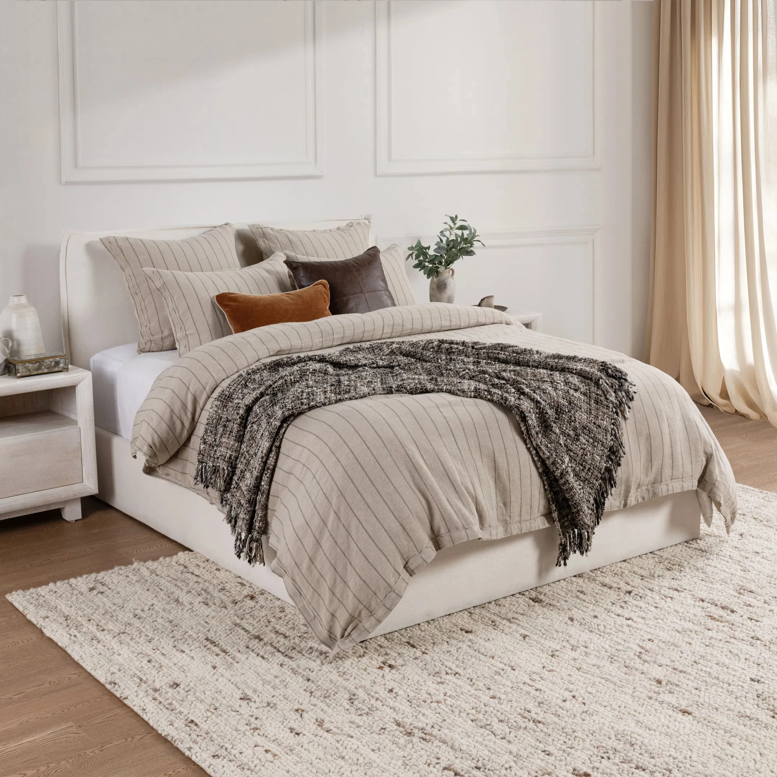 Monaco 3-piece Belgian Linen Duvet Set - Image 18