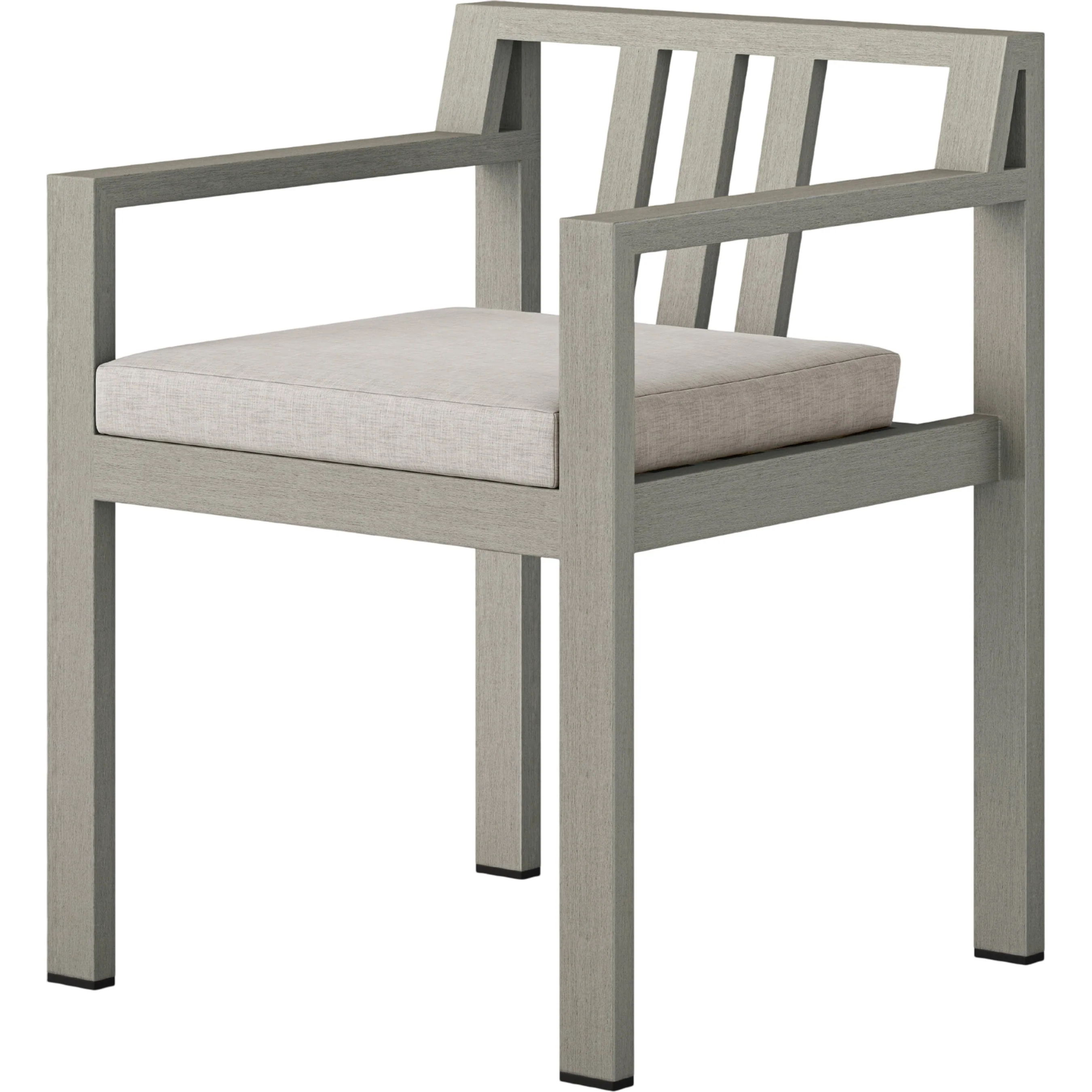 Monterey Outdoor Dining Armchair, Weathered Grey