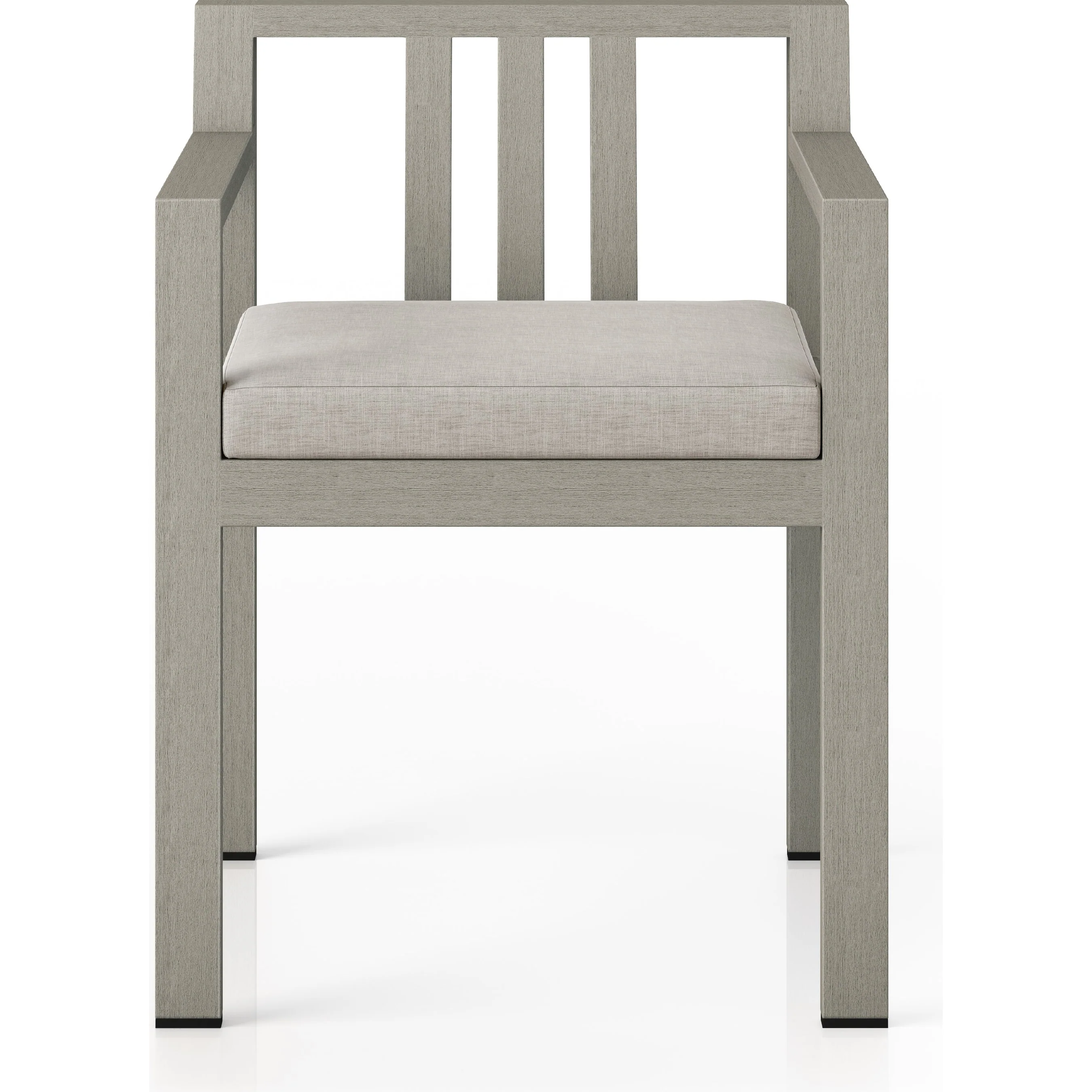 Monterey Outdoor Dining Armchair, Weathered Grey - Image 4