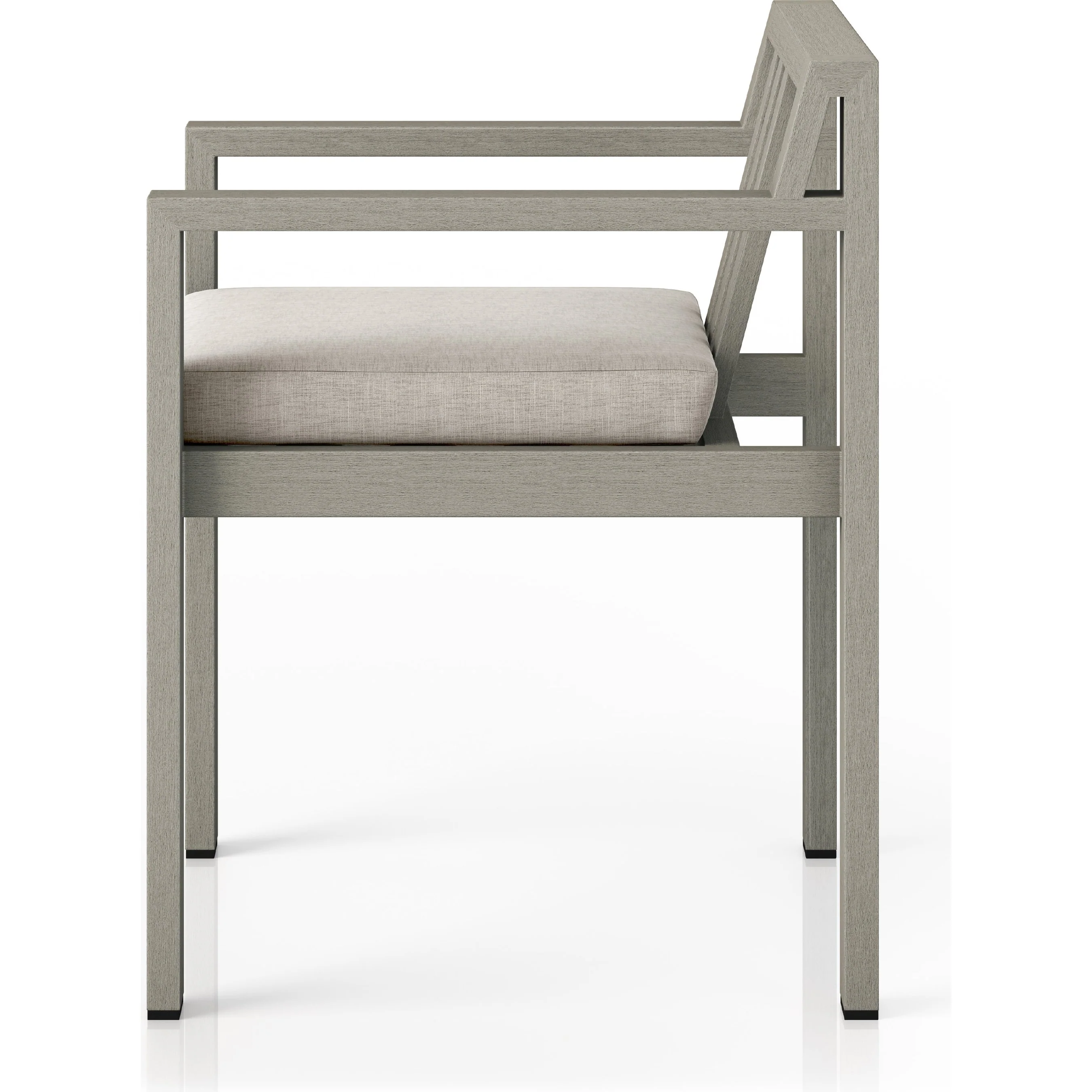 Monterey Outdoor Dining Armchair, Weathered Grey - Image 5