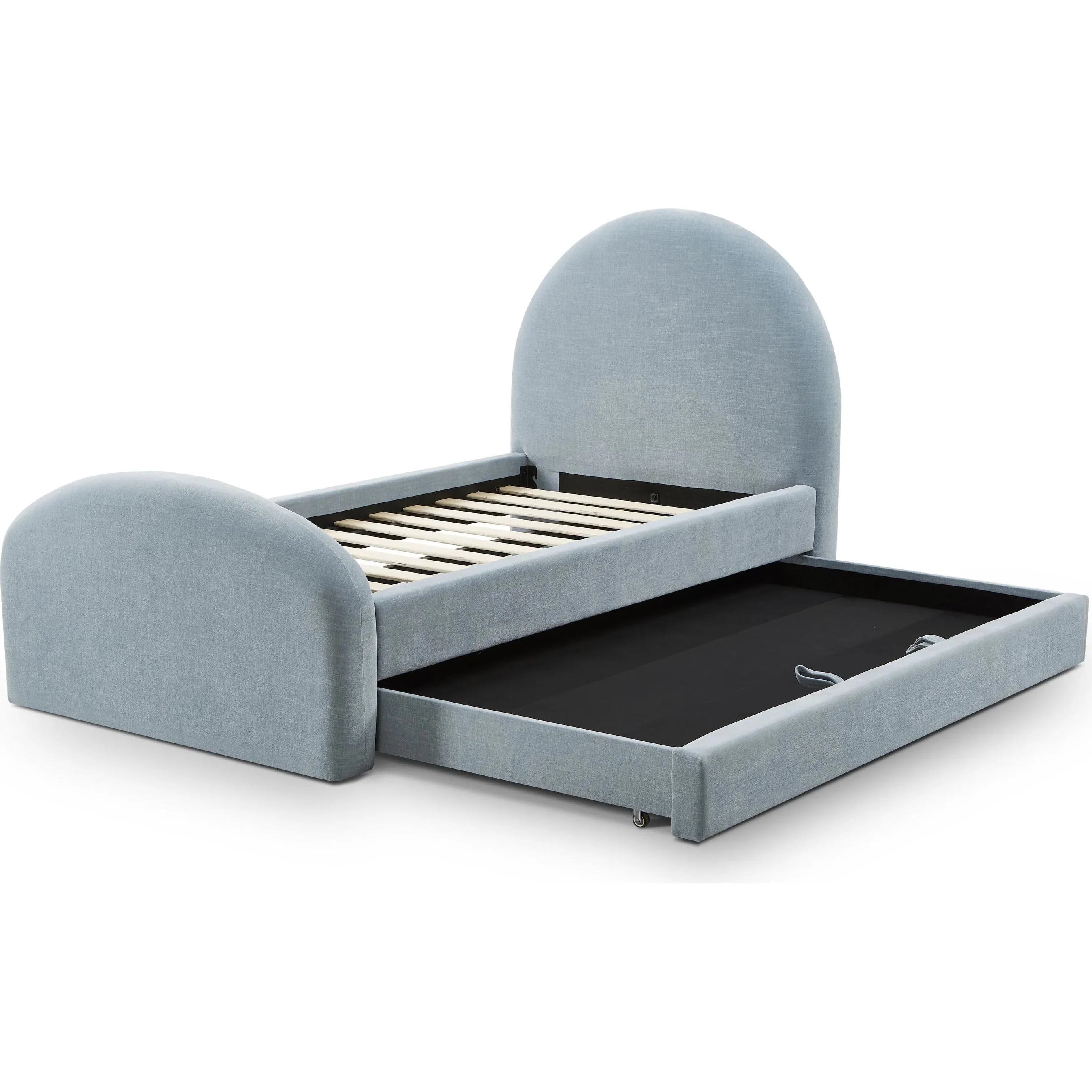 Moon Chambray Chenille Trundle Bed - Image 4