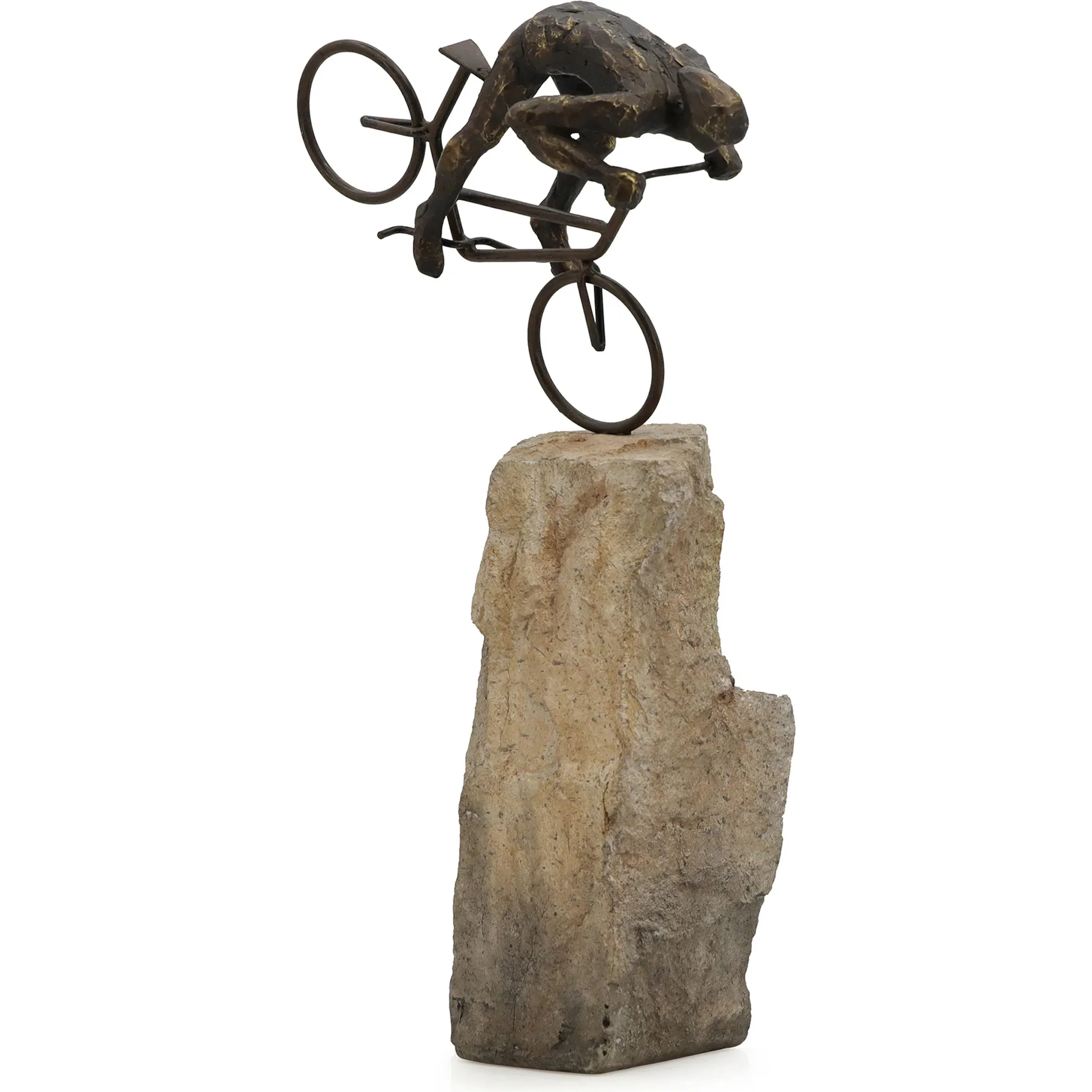 Mountain Biker on Rock Figurine II
