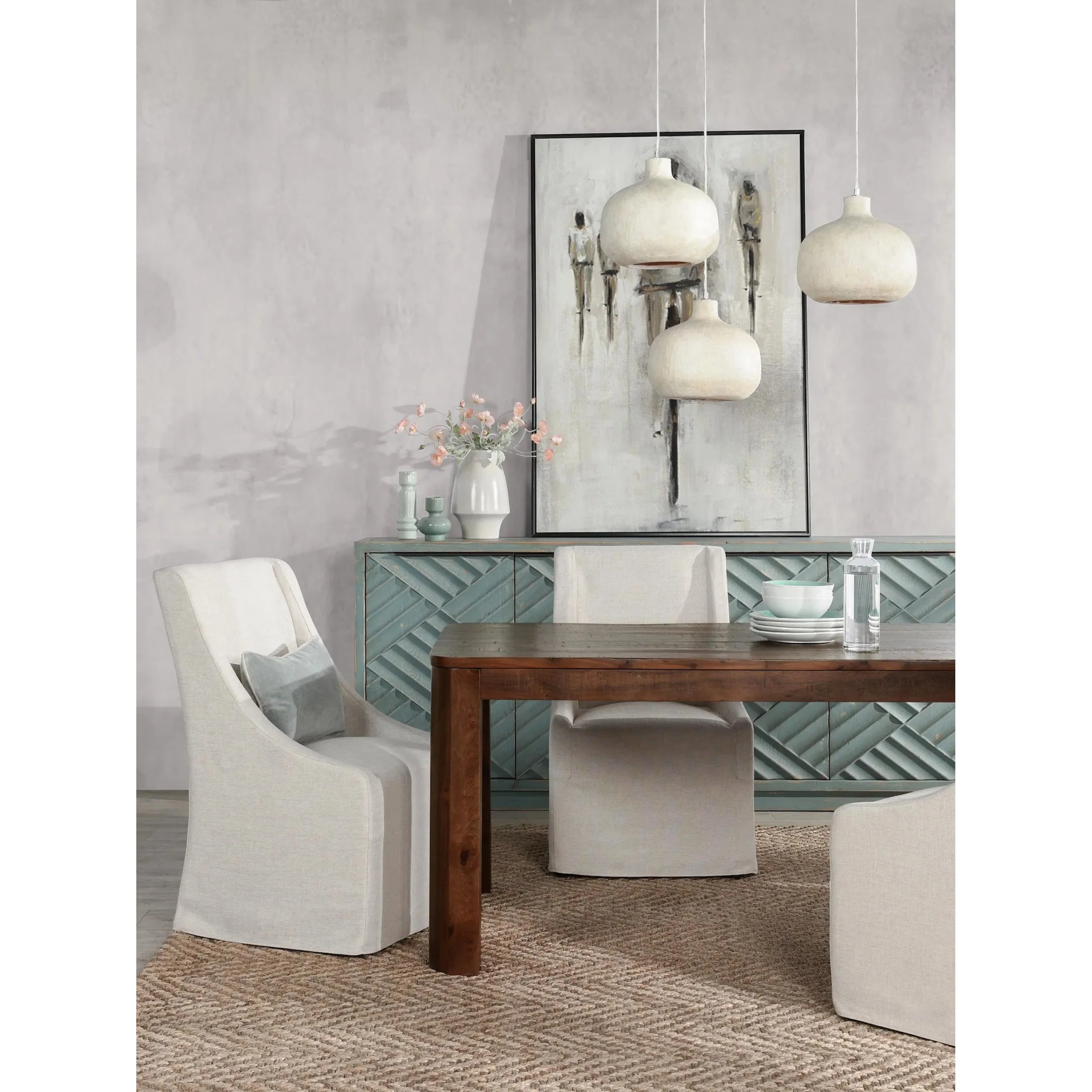 Nemi 84" Pine Wood Rectangular Dining Table - Image 9