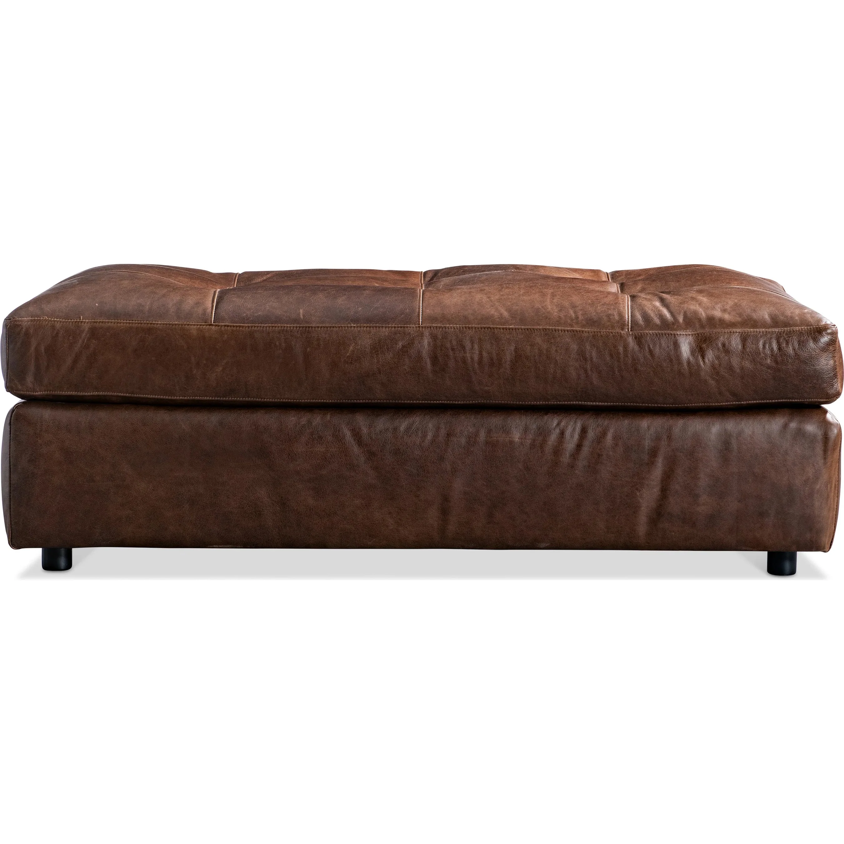 Nest Leather Ottoman - Image 2