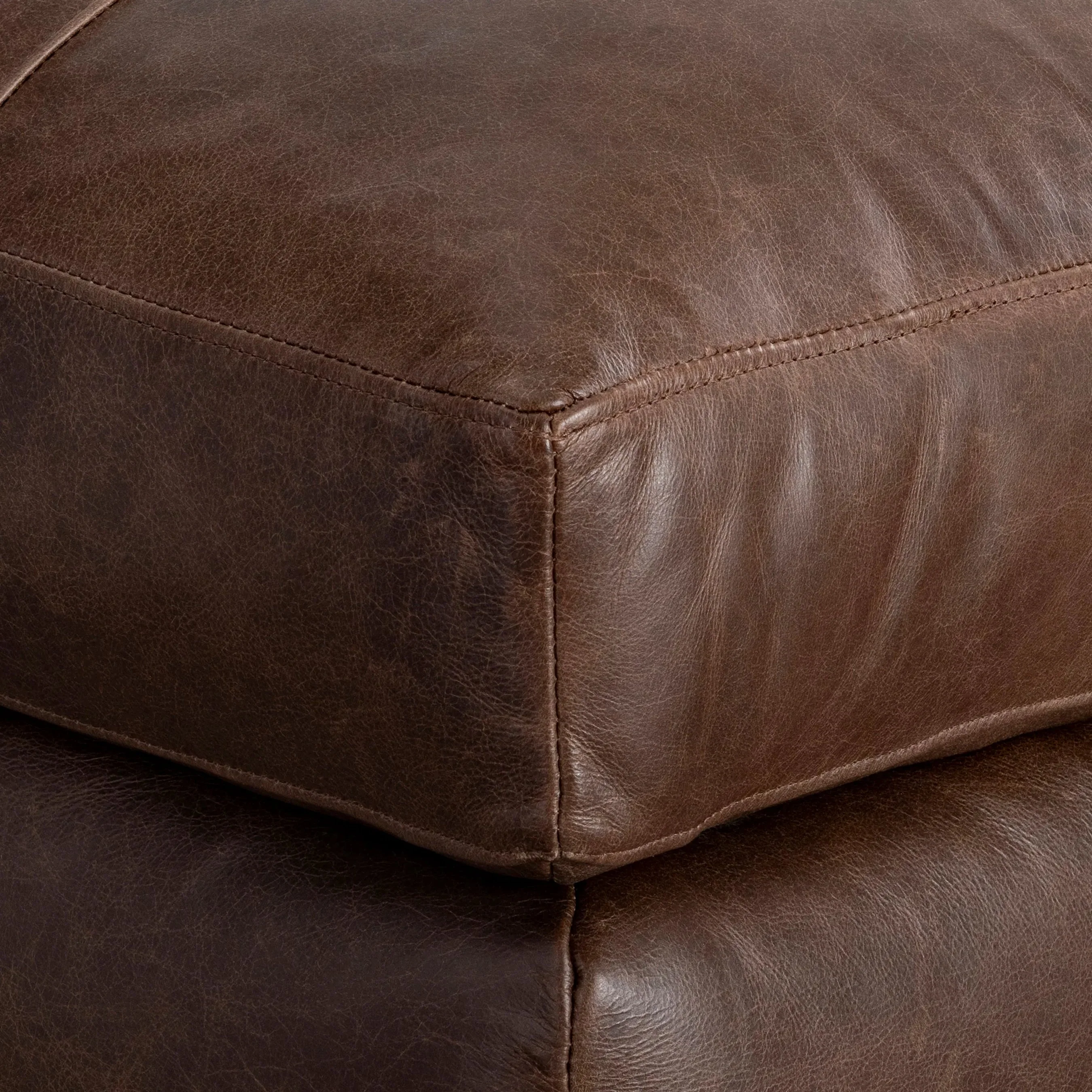 Nest Leather Ottoman - Image 6