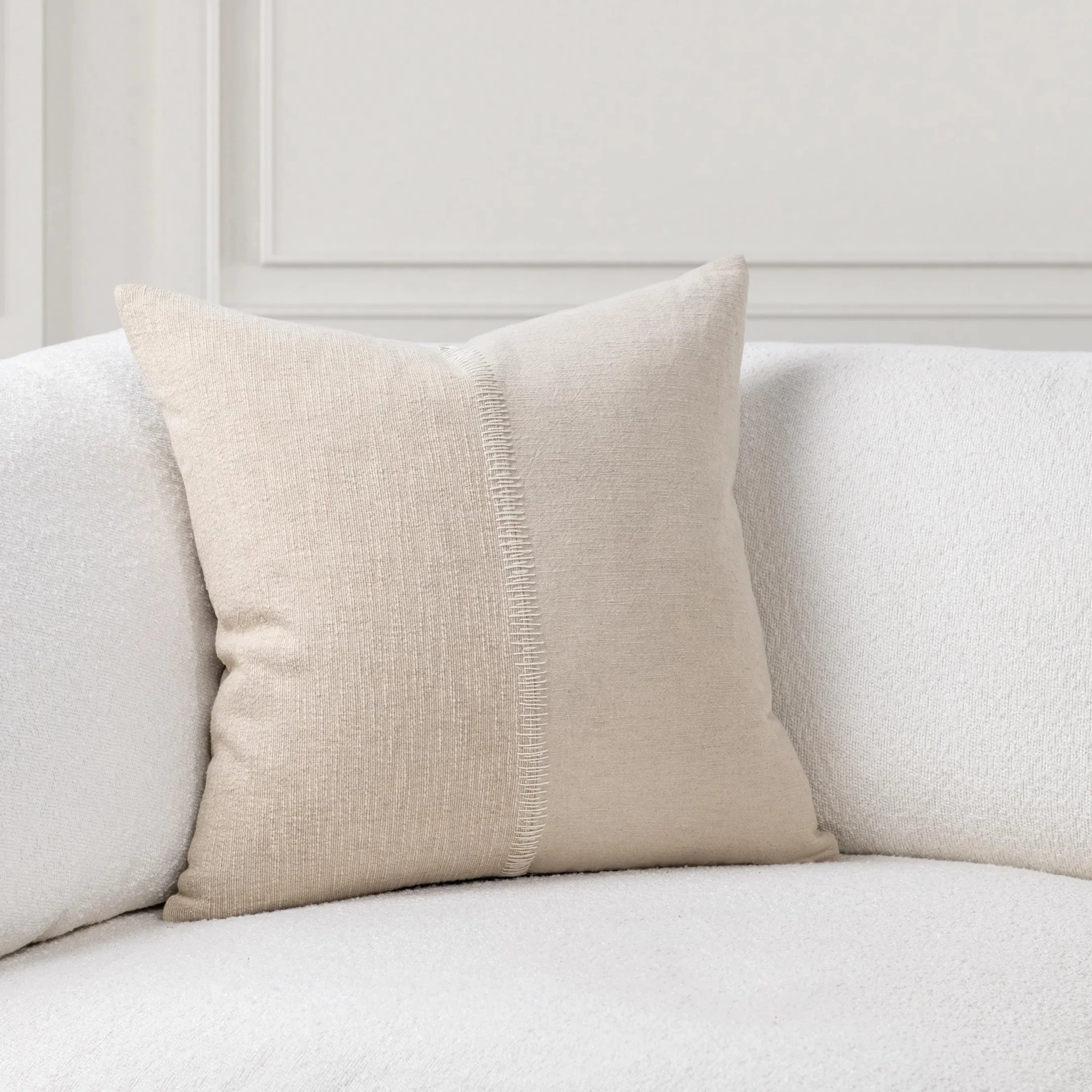 Nisha Linen Blend Throw Pillow - Image 5
