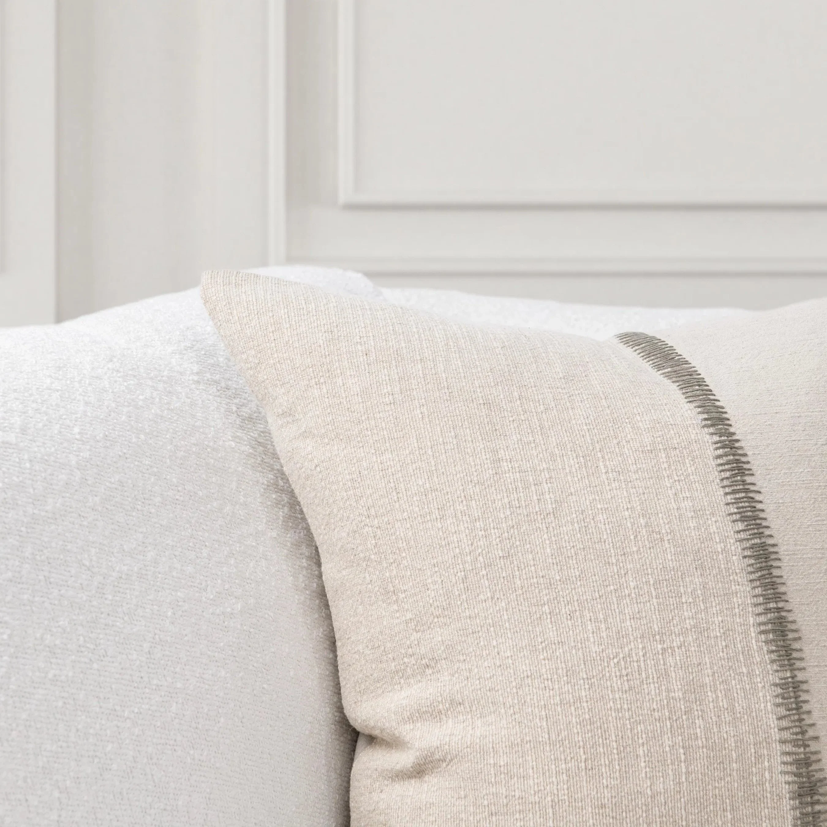 Nisha Linen Blend Throw Pillow - Image 8