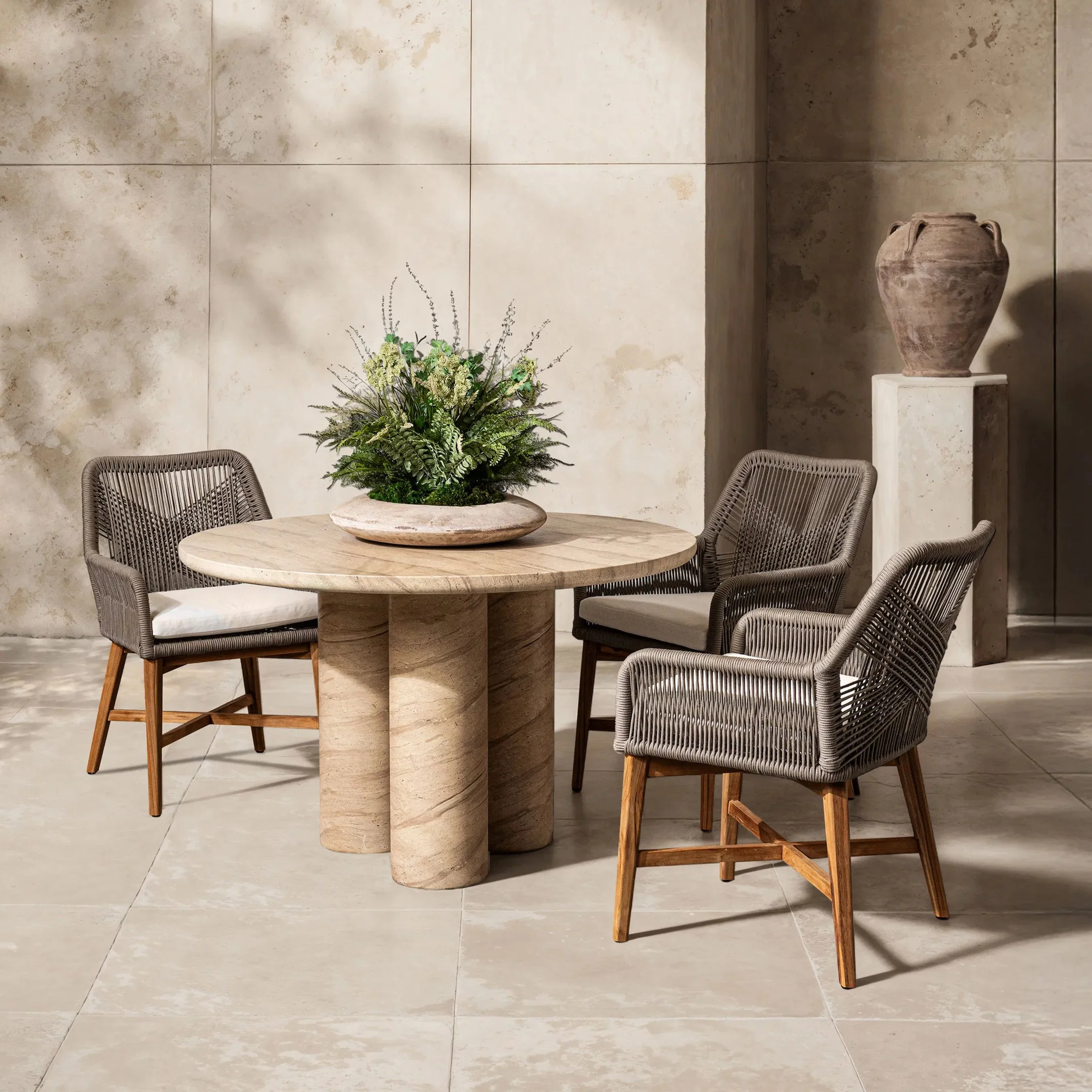Niva Outdoor Concrete Dining Table - Image 5