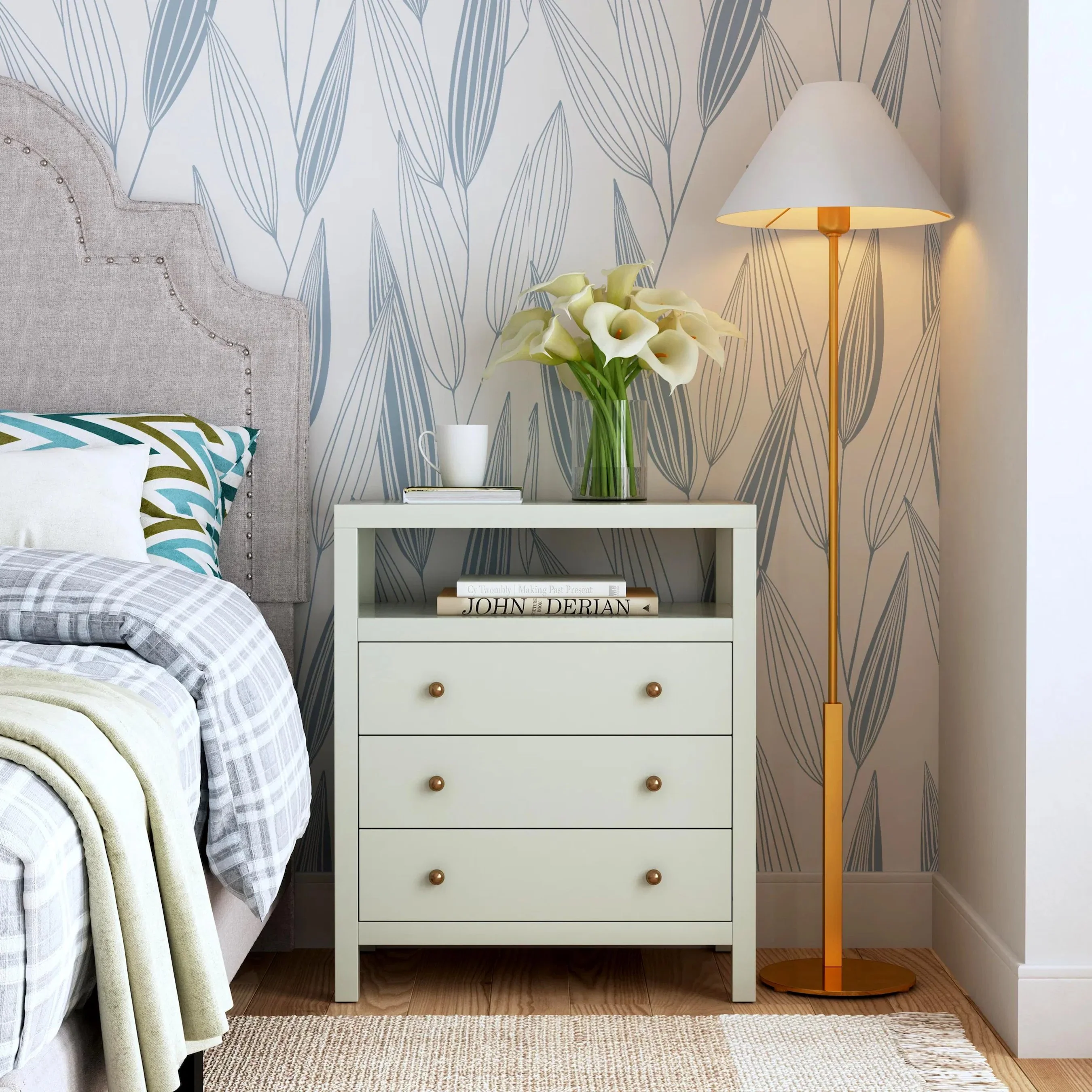 Nora 3-Drawer 1-Shelf Nightstand - Image 5