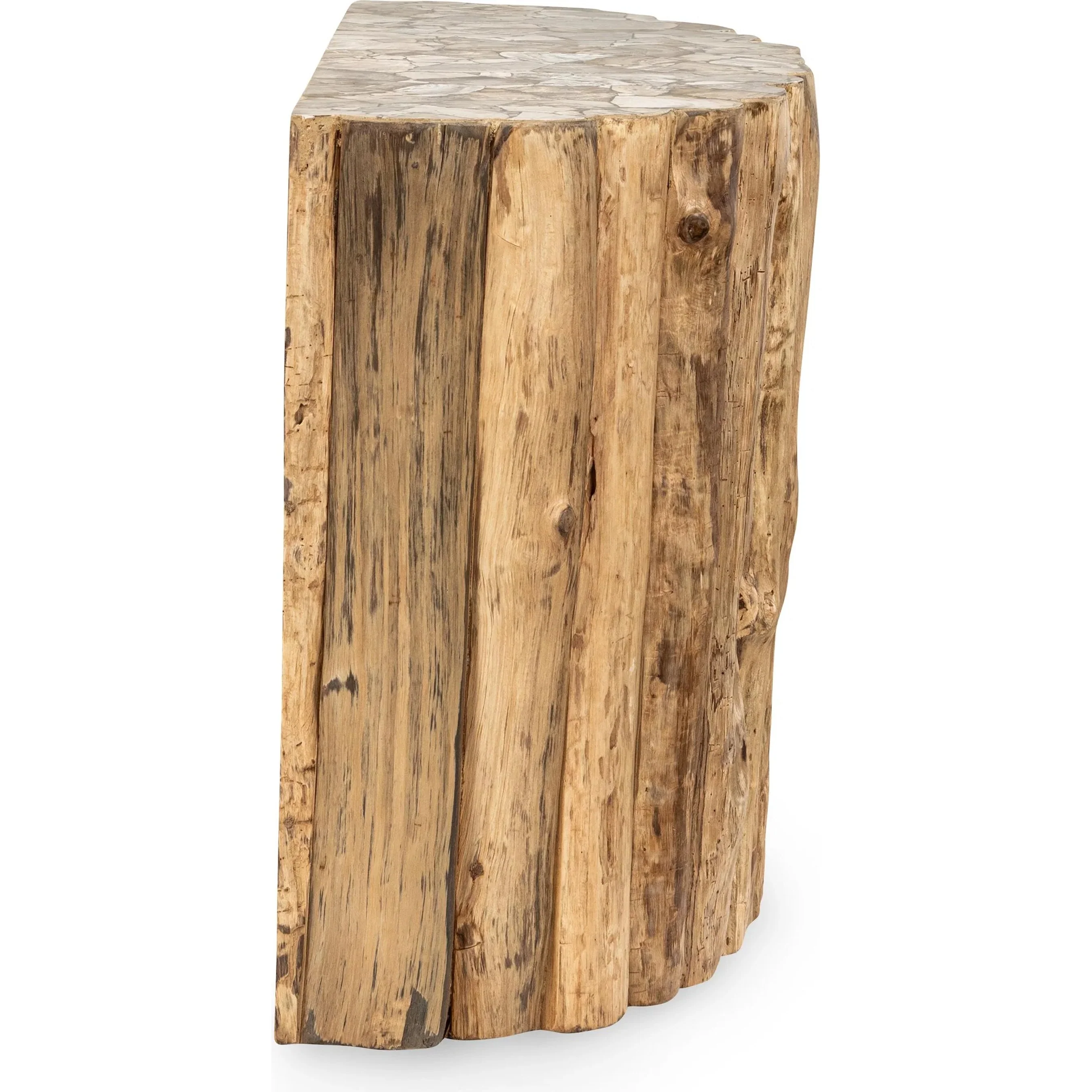 Norwest Petrified Teak Wood Console Table - Image 2