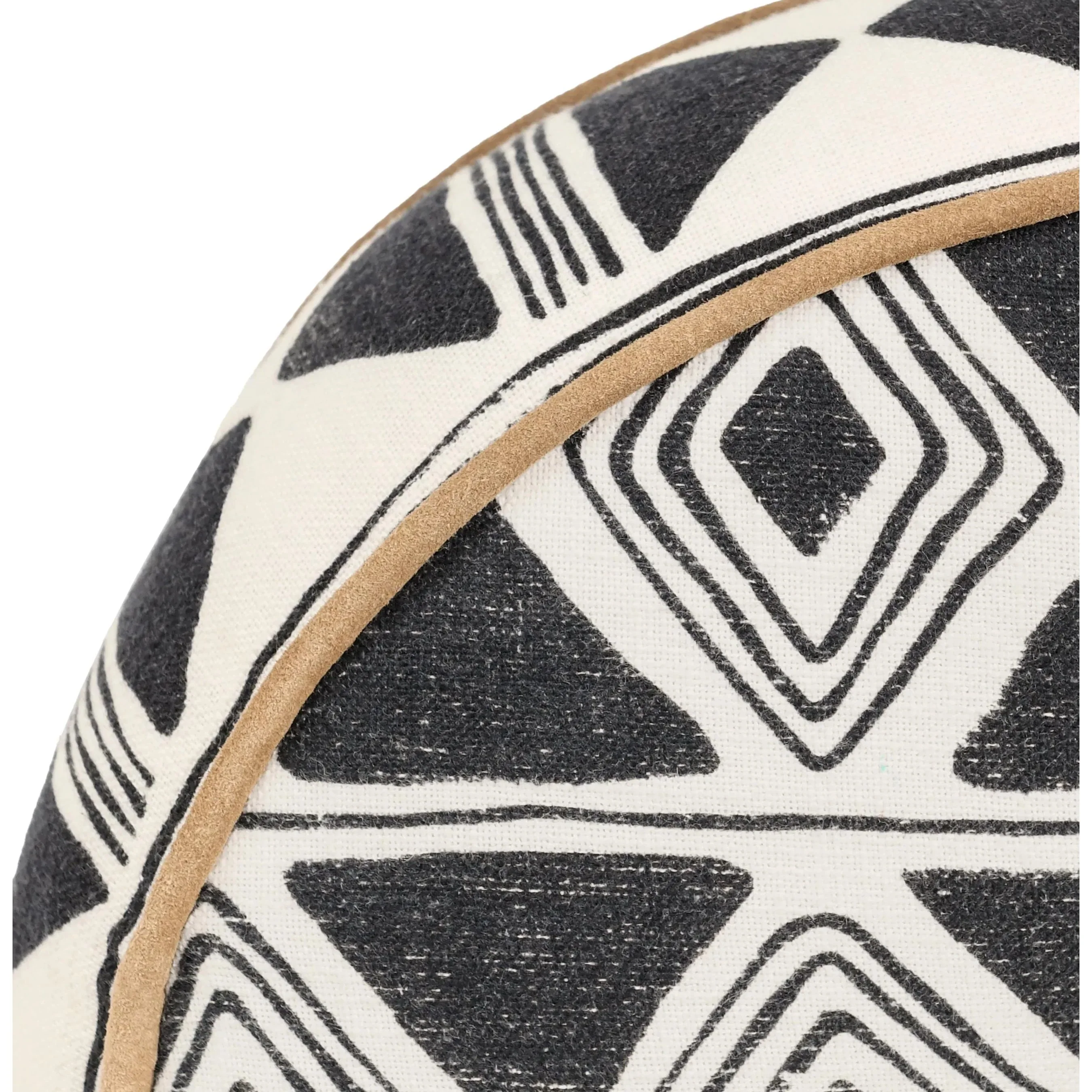 Nubia Round Cotton Fabric Throw Pillow - Image 8