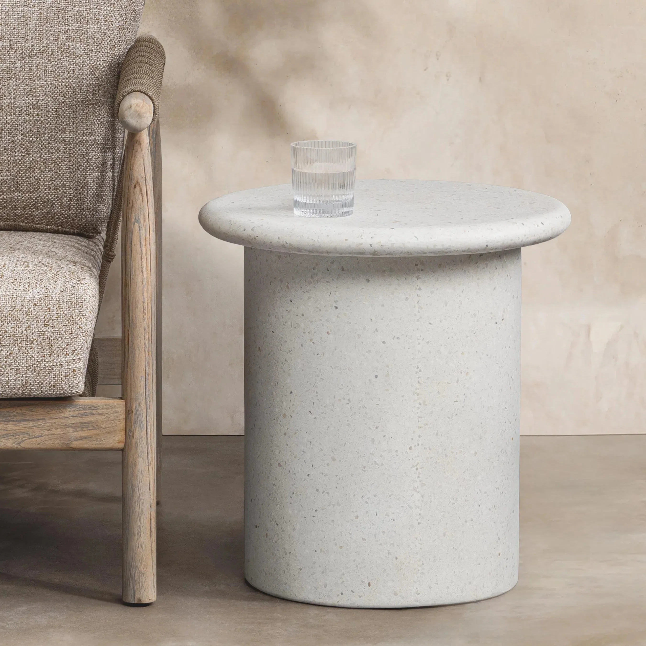 Nysa Outdoor Concrete End Table - Image 5