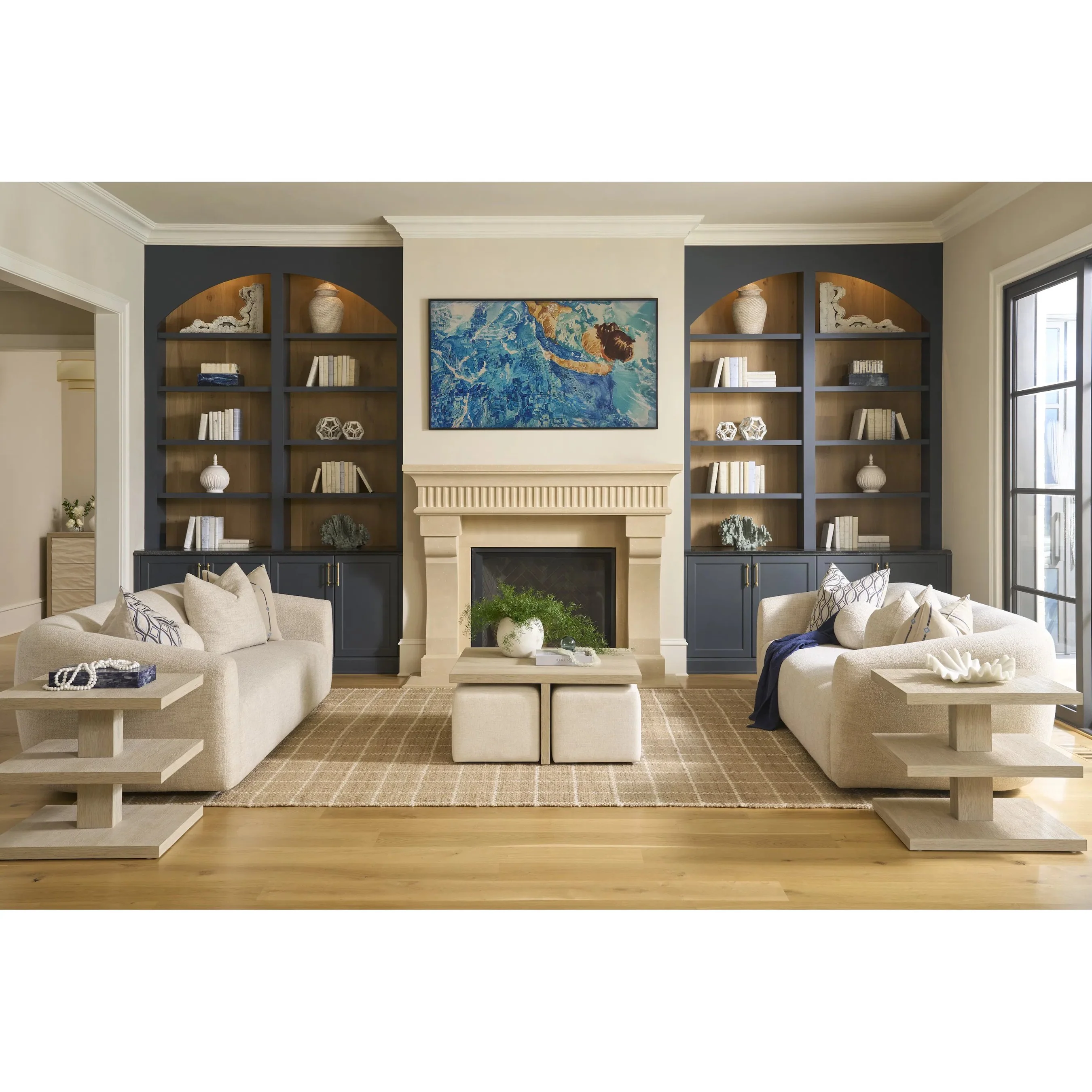 Oasis Dockside Cocktail Table with Ottomans - Image 4