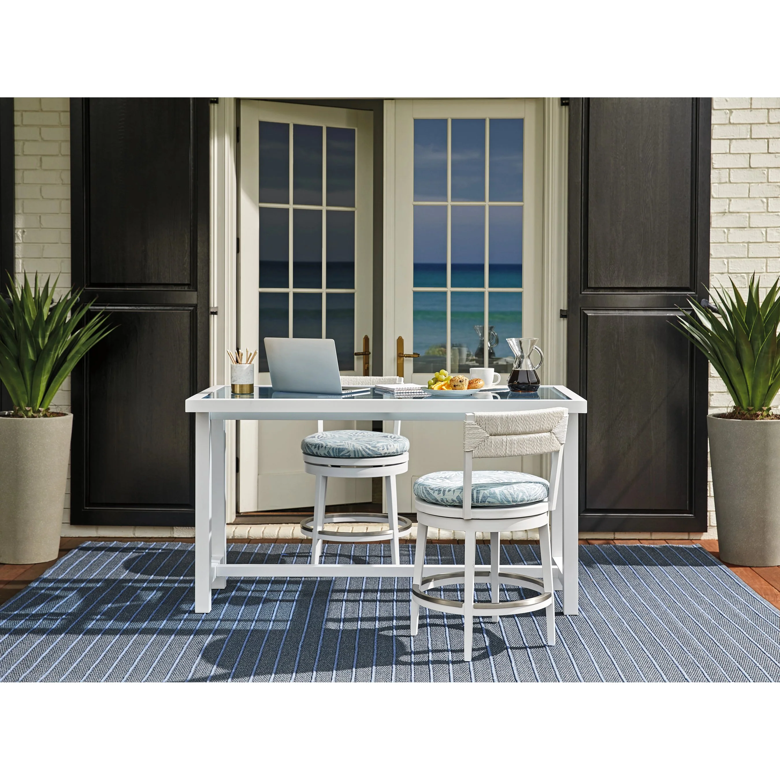 Ocean Breeze Promenade Swivel Counter Stool - Image 4