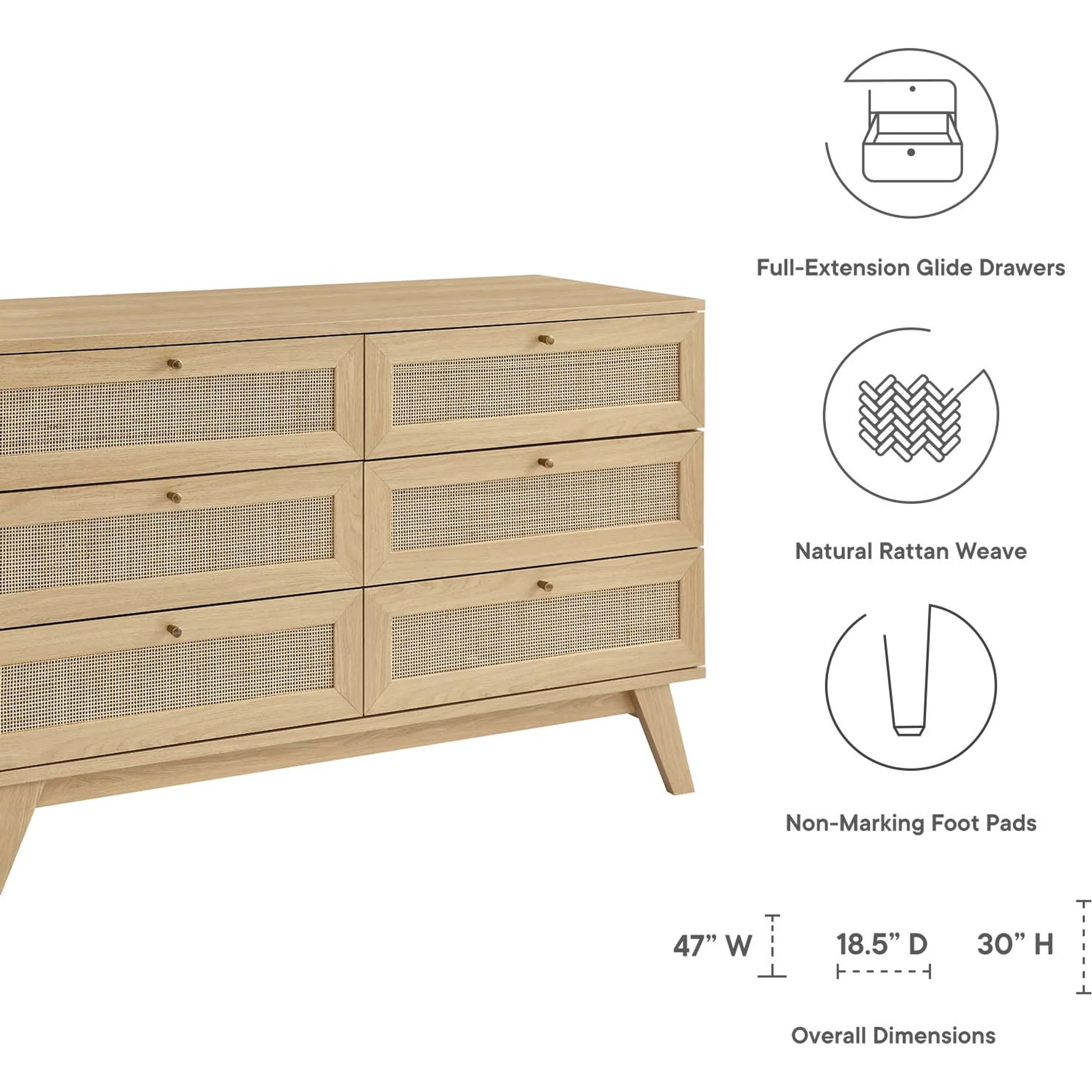 Oldham 6-Drawer Dresser - Image 3