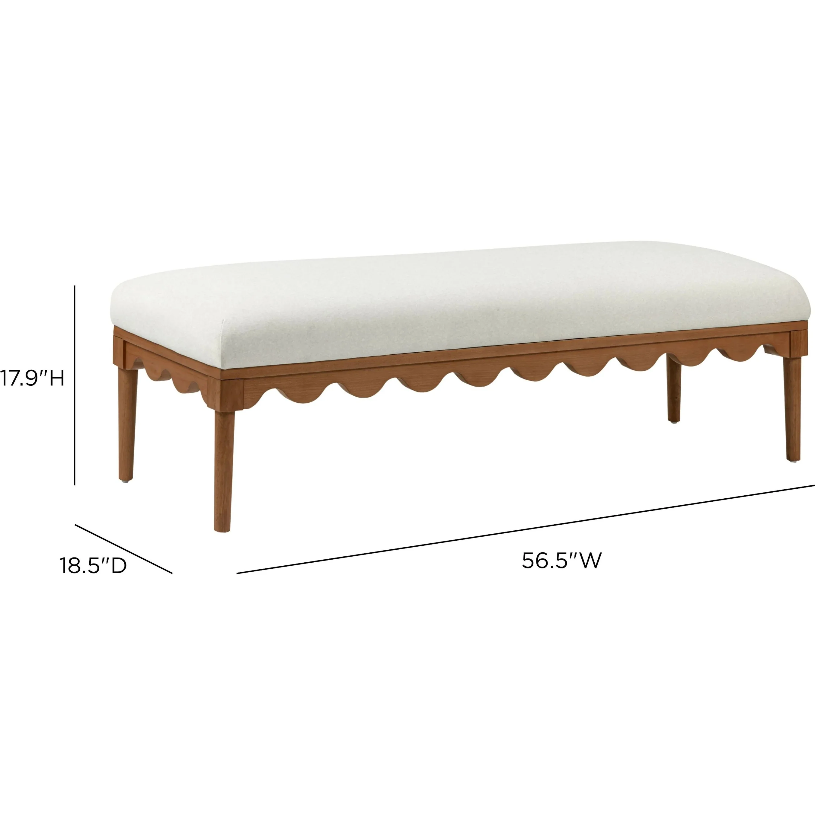 Oodle Performance Vegan Mohair Bench - Image 5