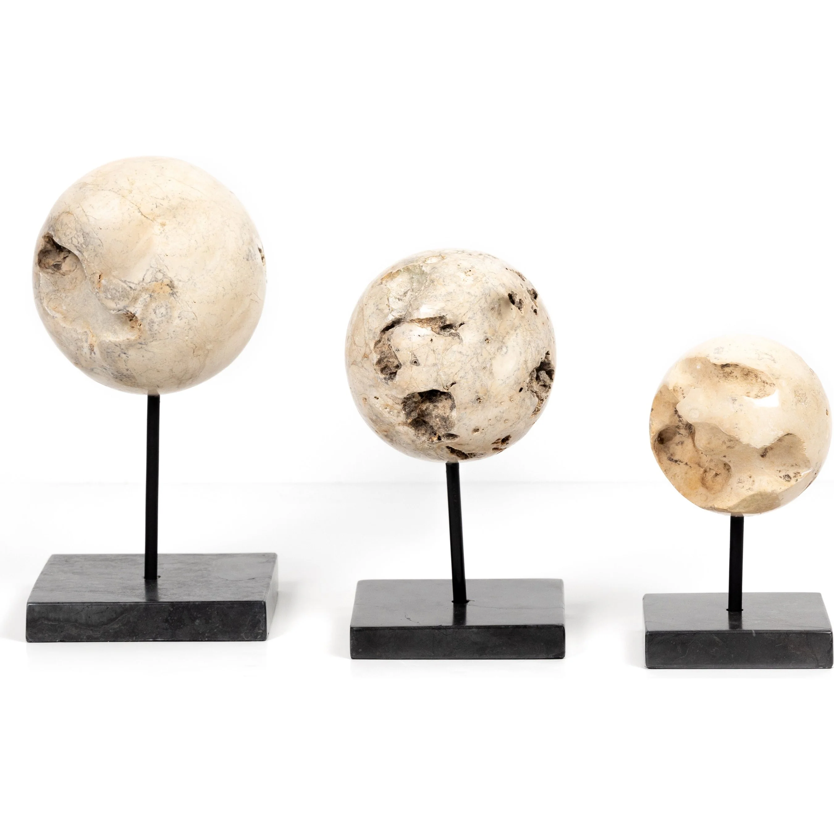 Organic Stone Sculptures, (Set of 3)