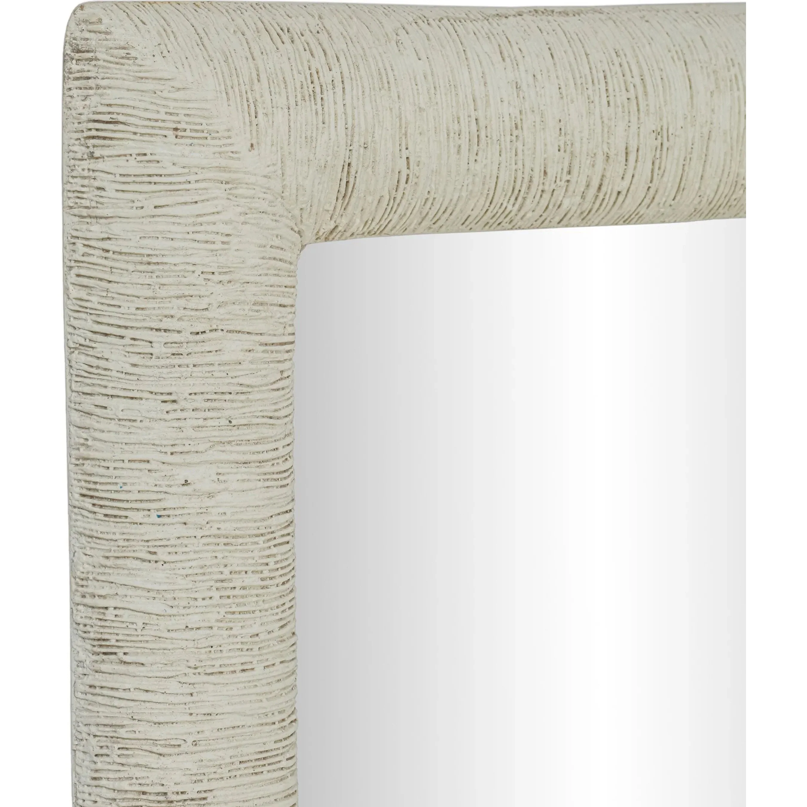 Orpheus X Ribbed Faux Stone Rectangular Wall Mirror - Image 3