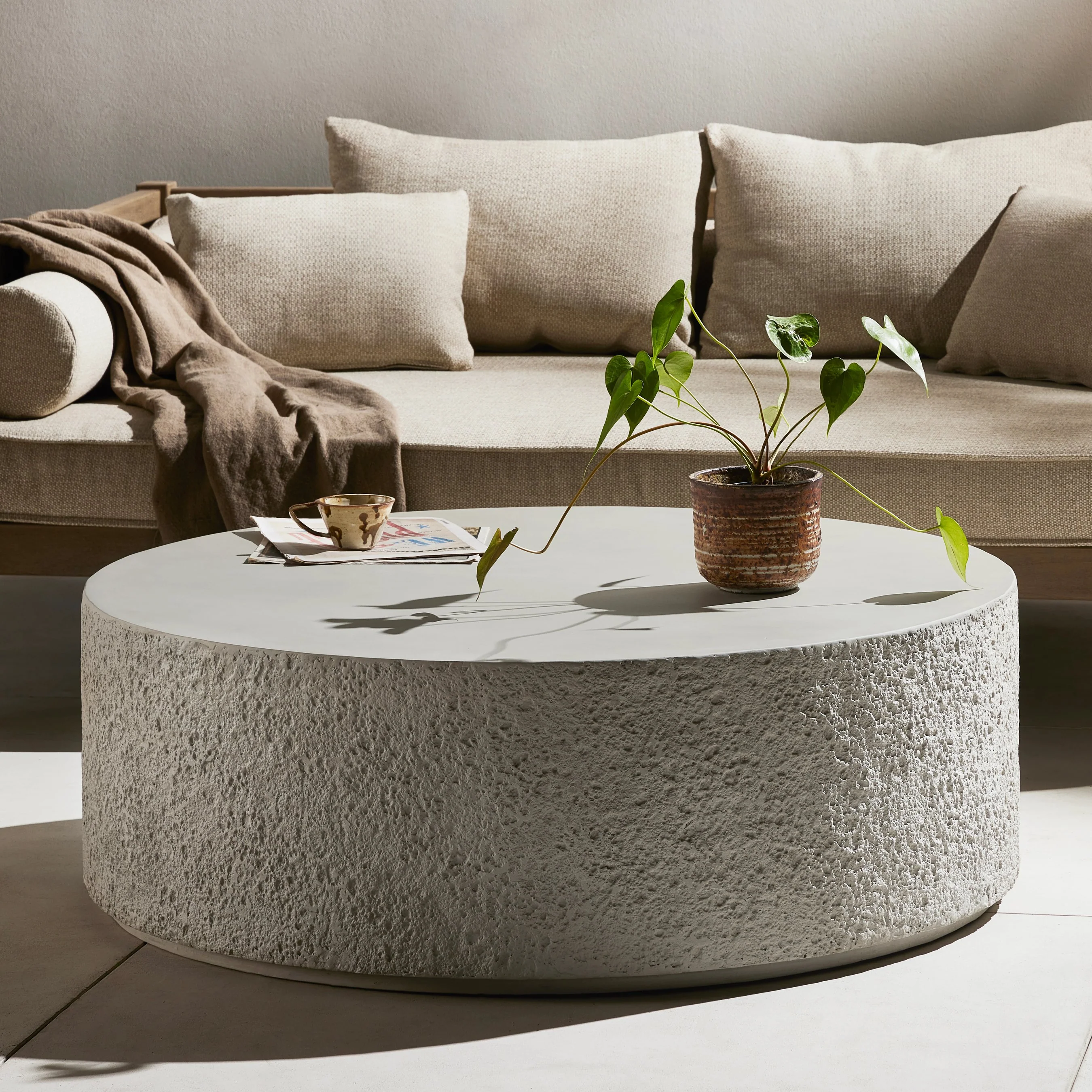 Otero Outdoor Round Coffee Table - Image 6