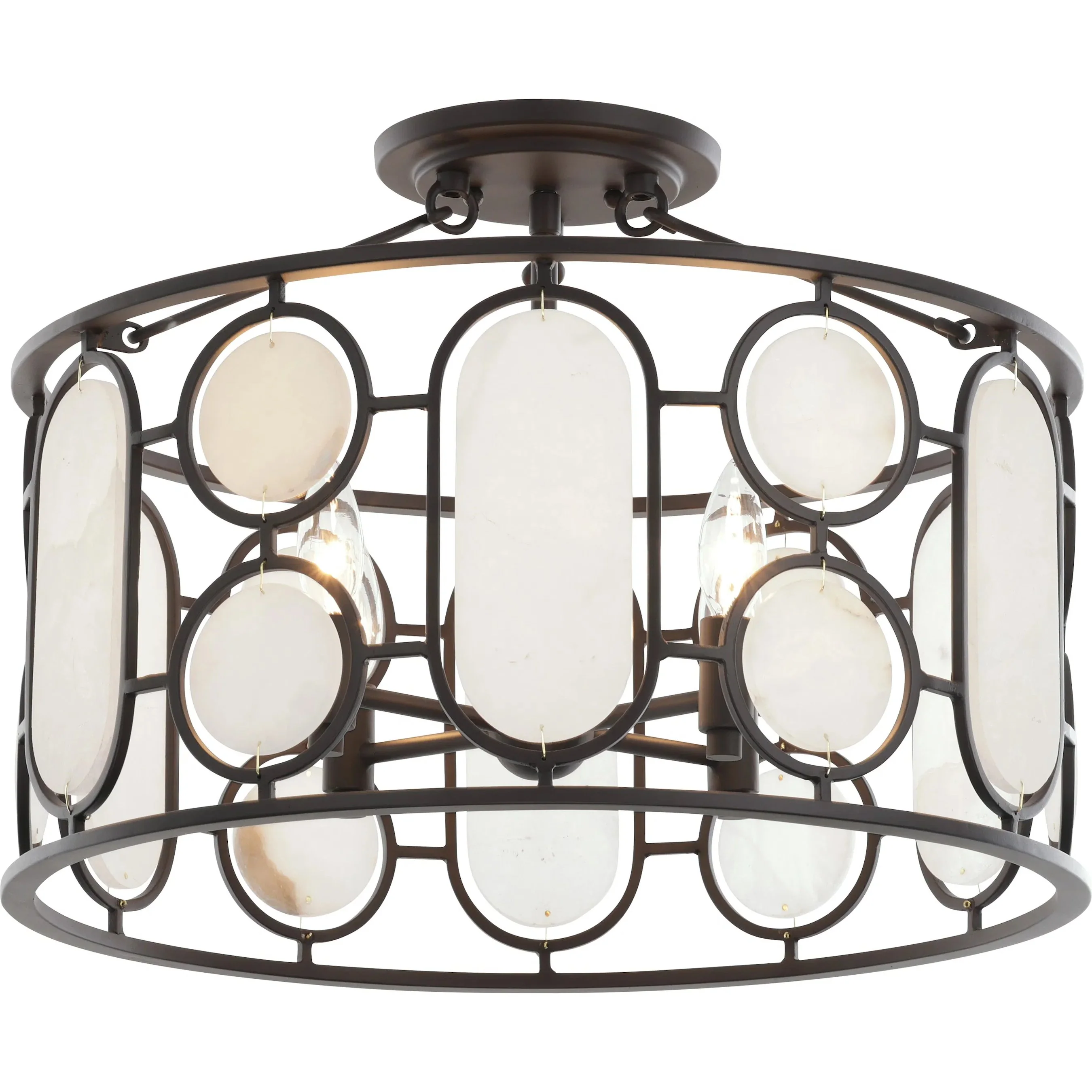 Oval Office 4 Light Semi Flush
