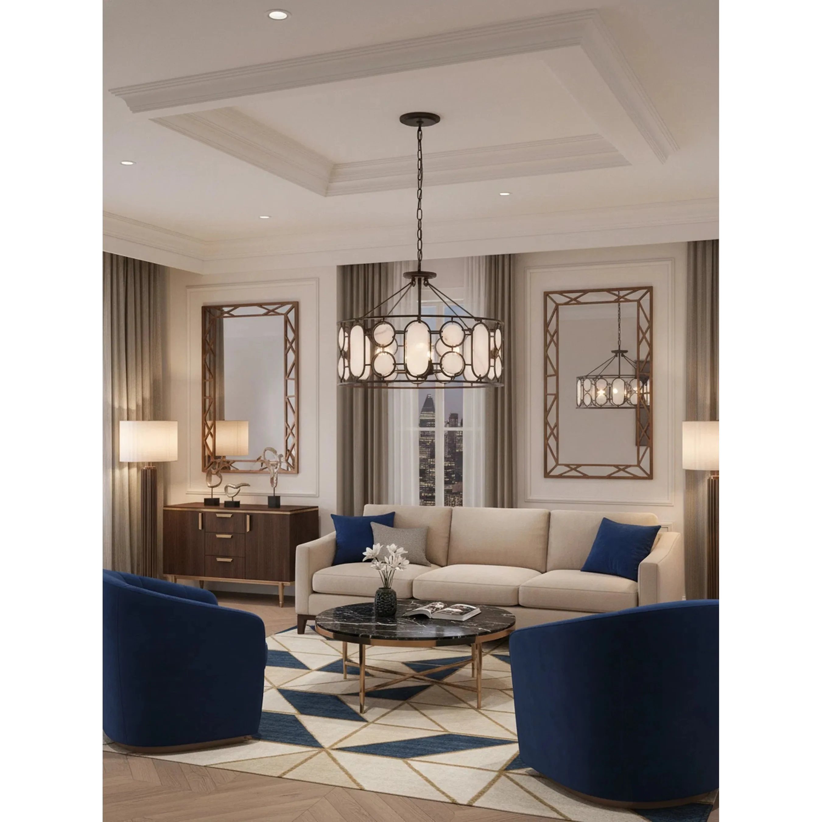 Oval Office 6 Light Pendant - Image 8