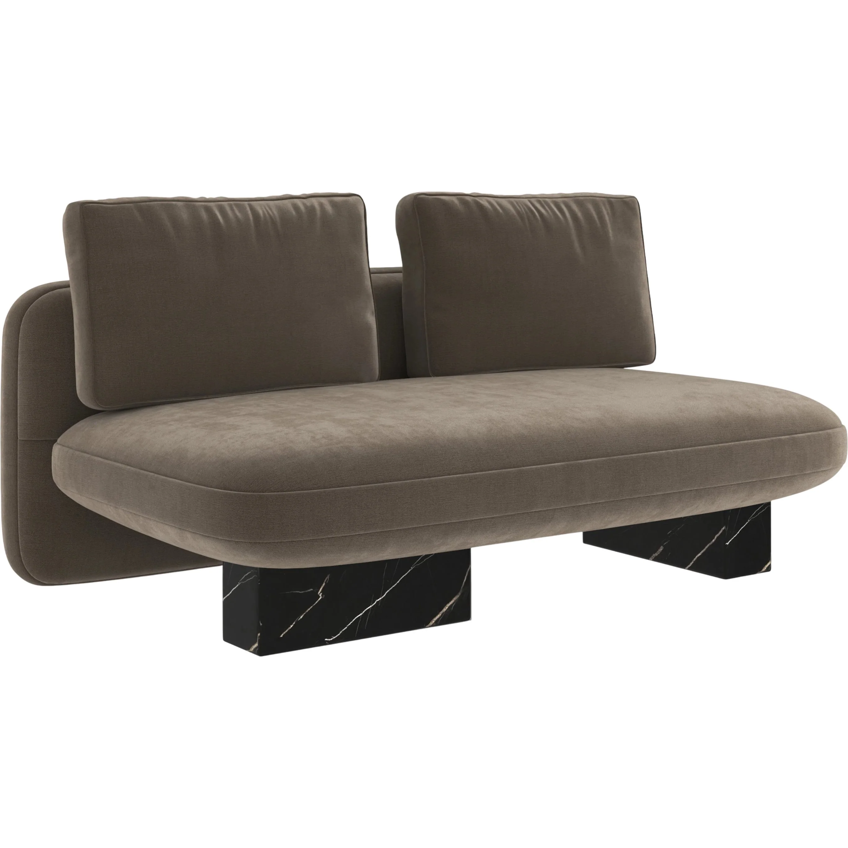 Overlap Armless Loveseat