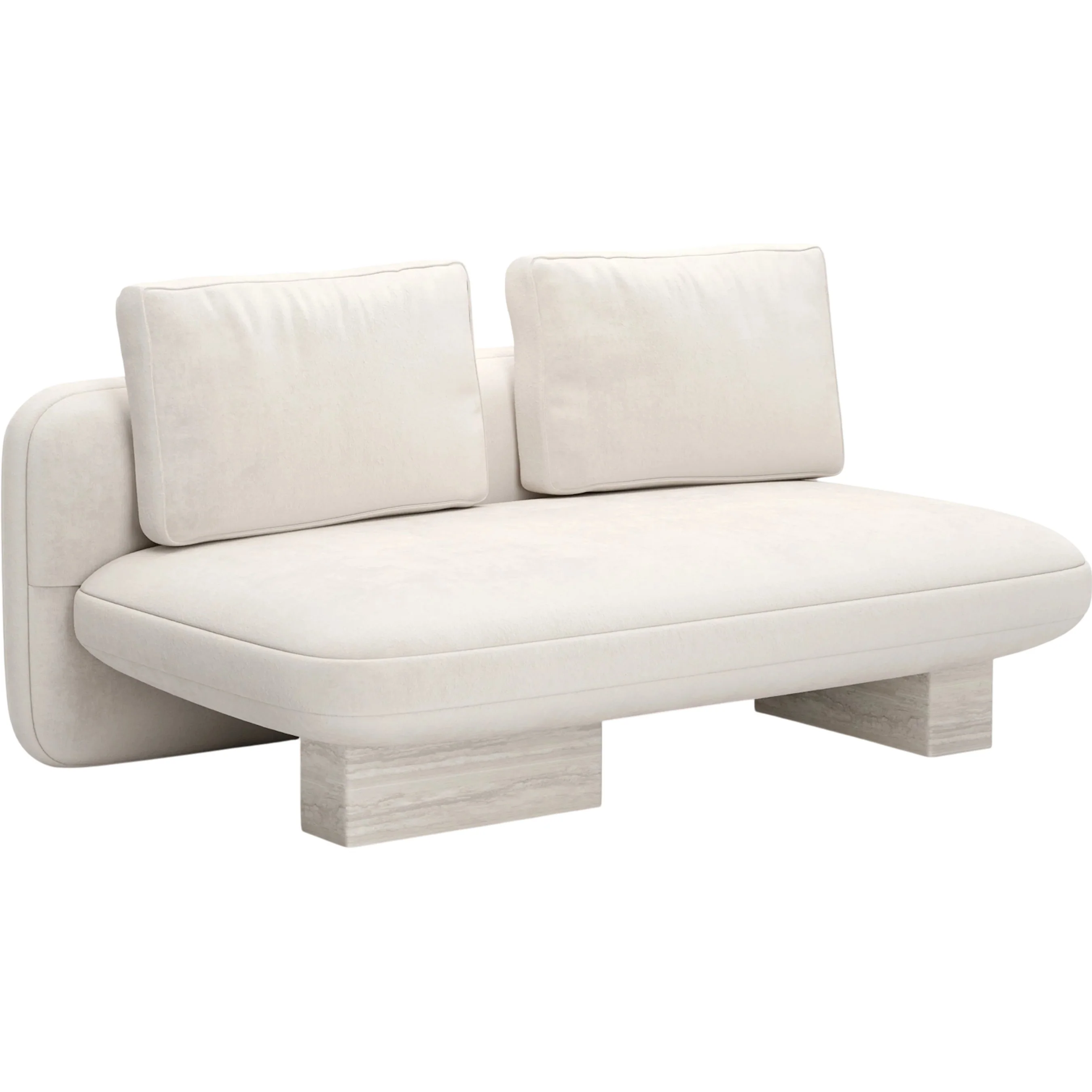 Overlap Armless Loveseat - Image 2