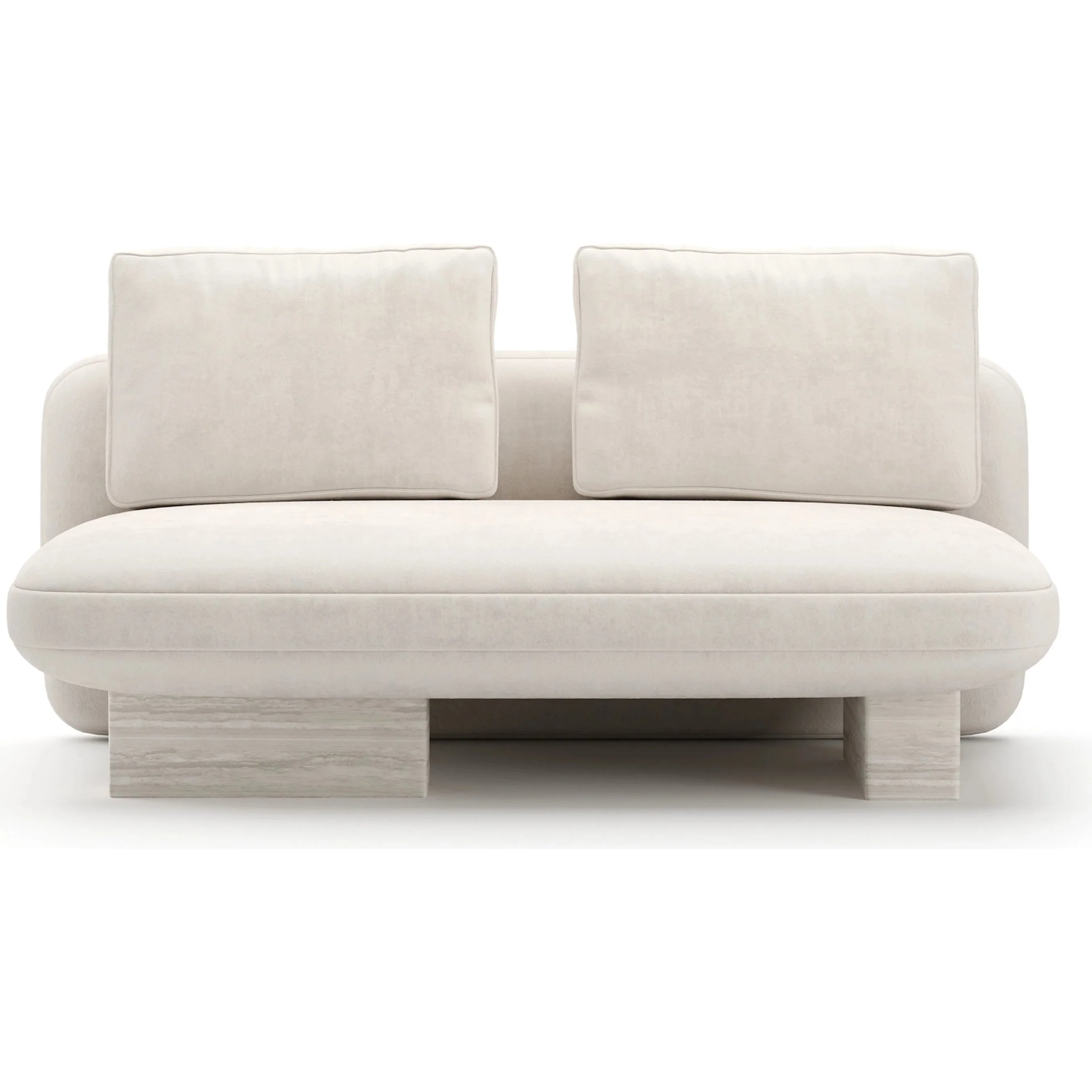 Overlap Armless Loveseat - Image 3
