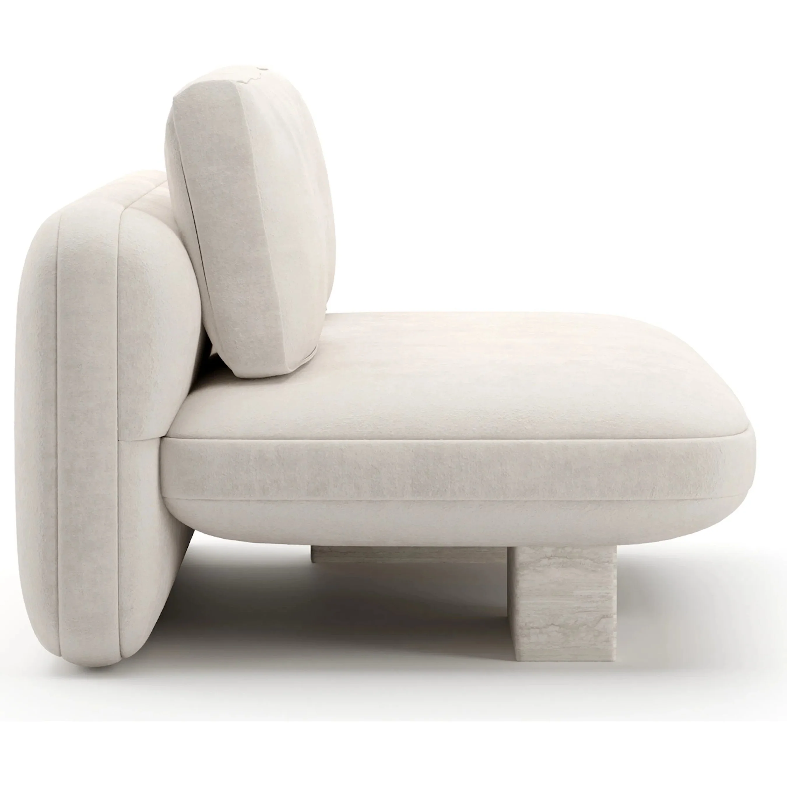 Overlap Armless Loveseat - Image 4