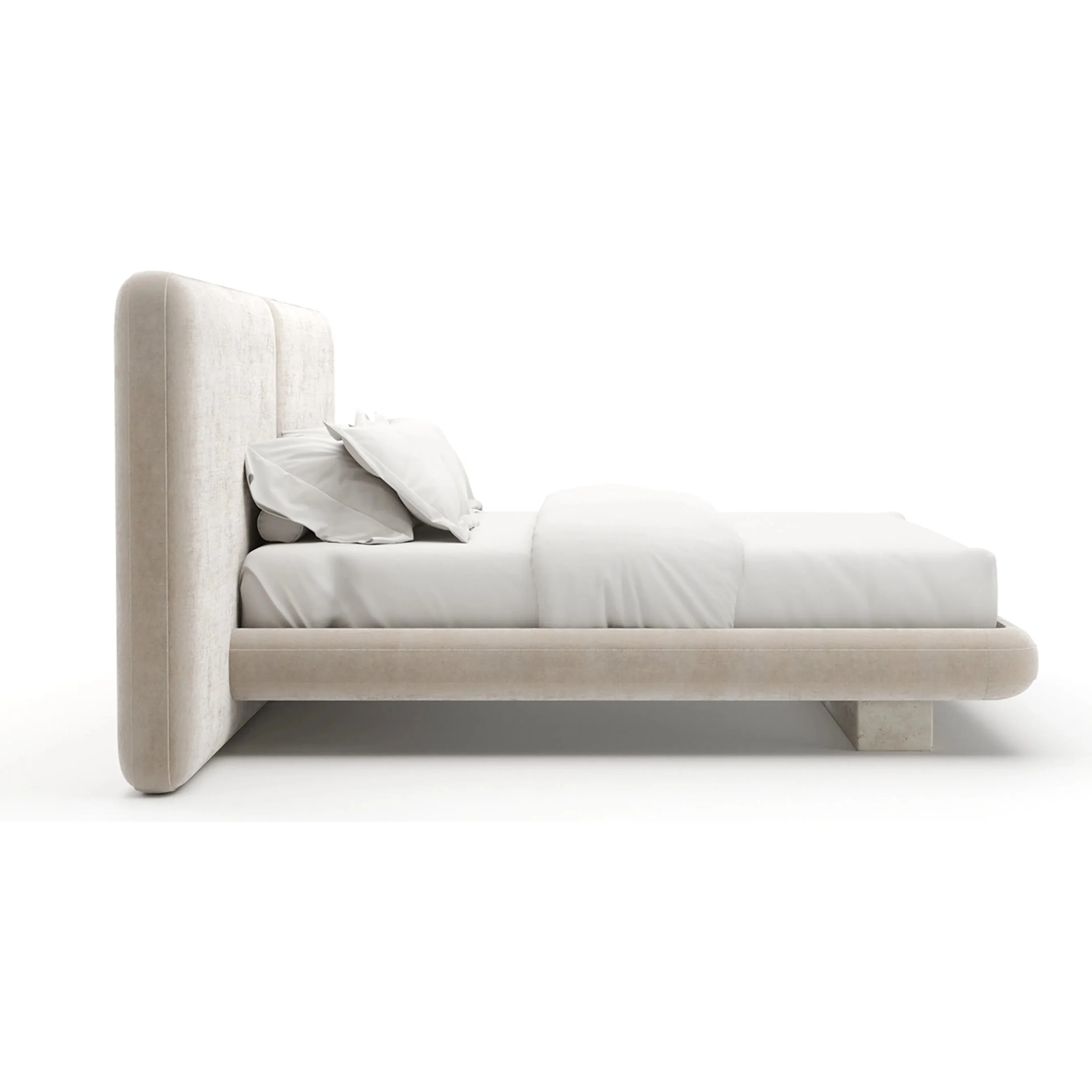 Overlap Upholstered 2 Panel Bed - Image 10
