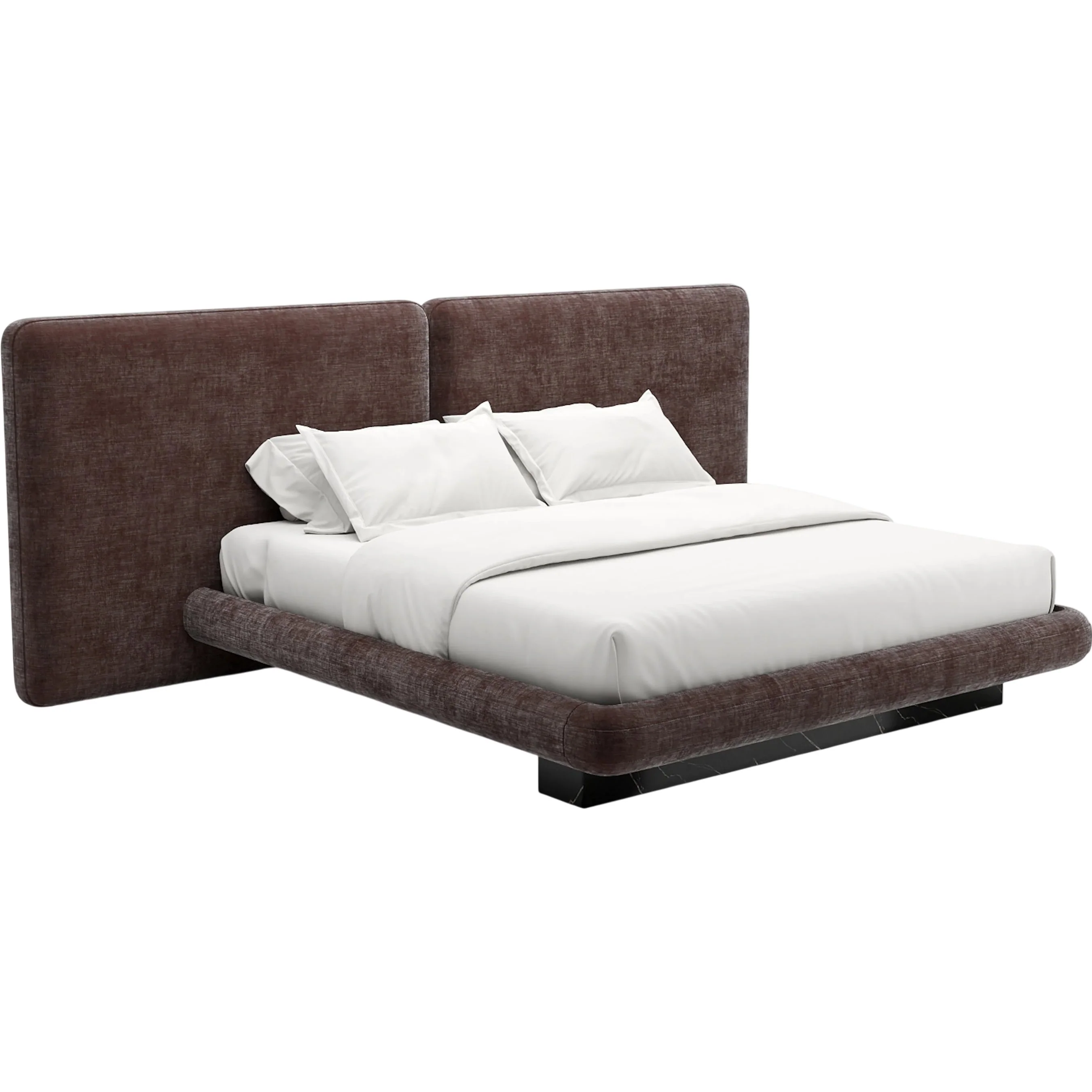 Overlap Upholstered 2 Panel Bed - Image 4