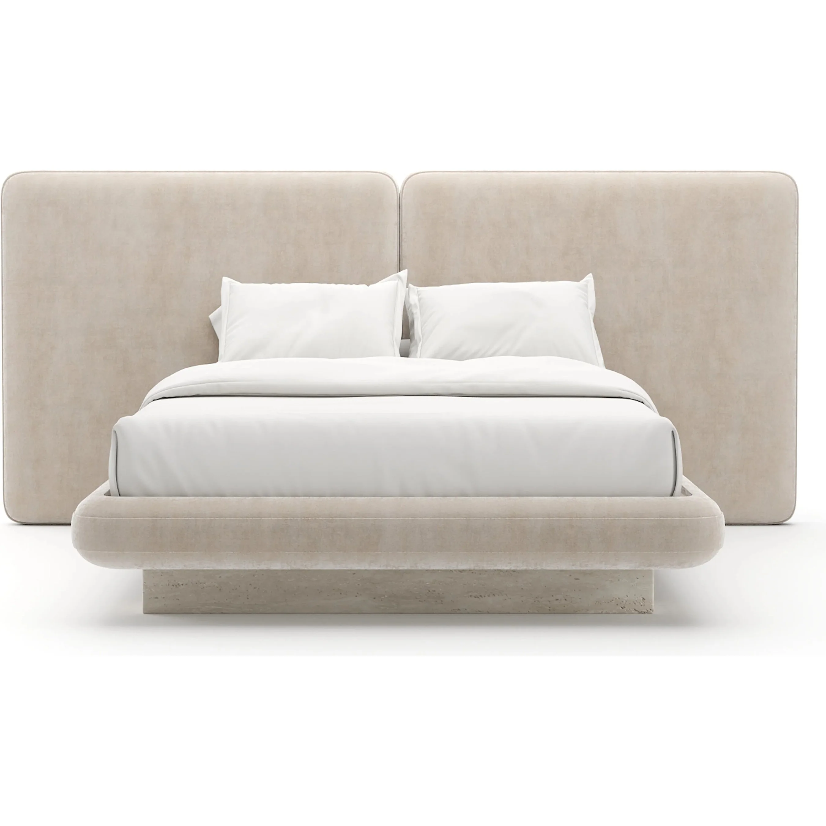 Overlap Upholstered 2 Panel Bed - Image 5
