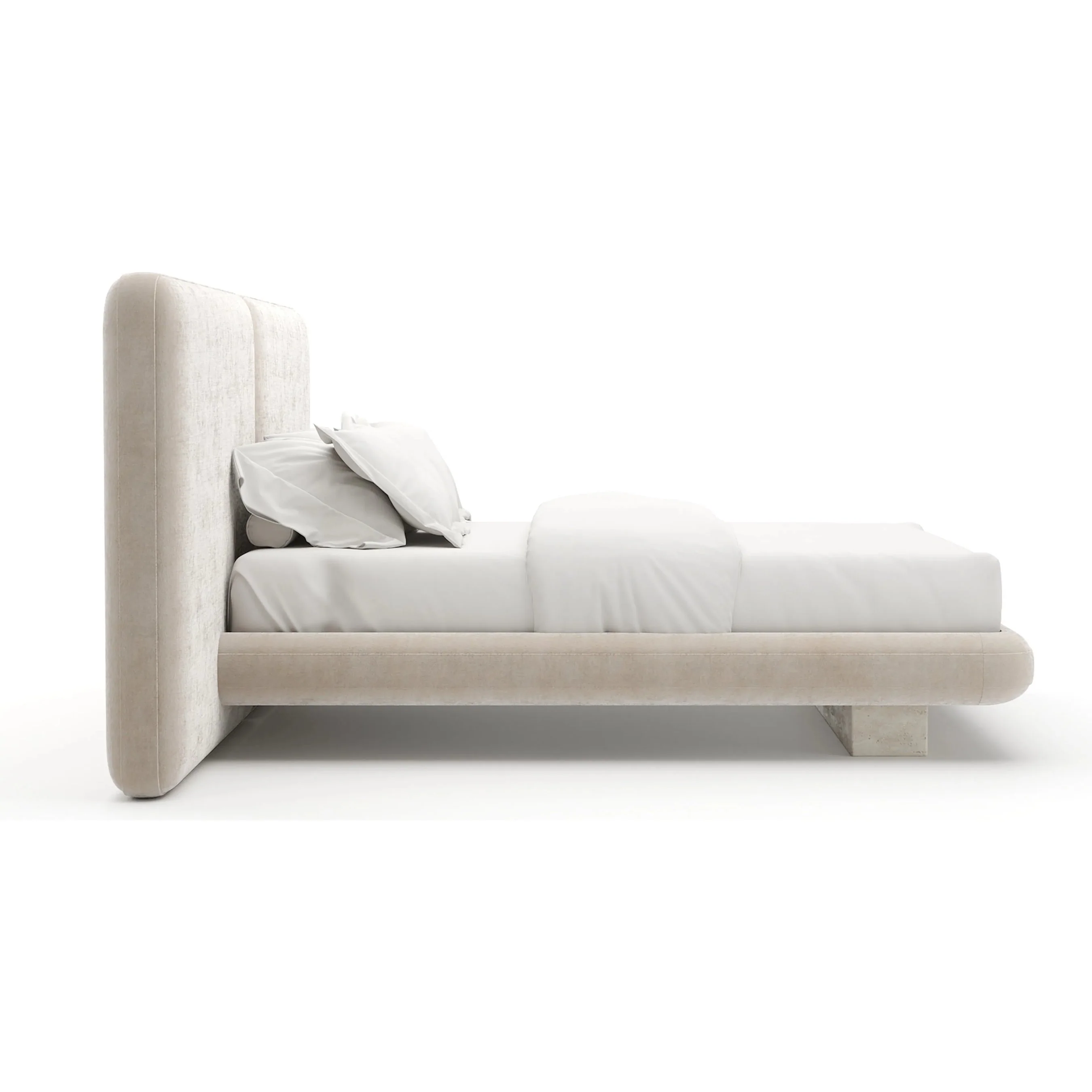 Overlap Upholstered 2 Panel Bed - Image 6