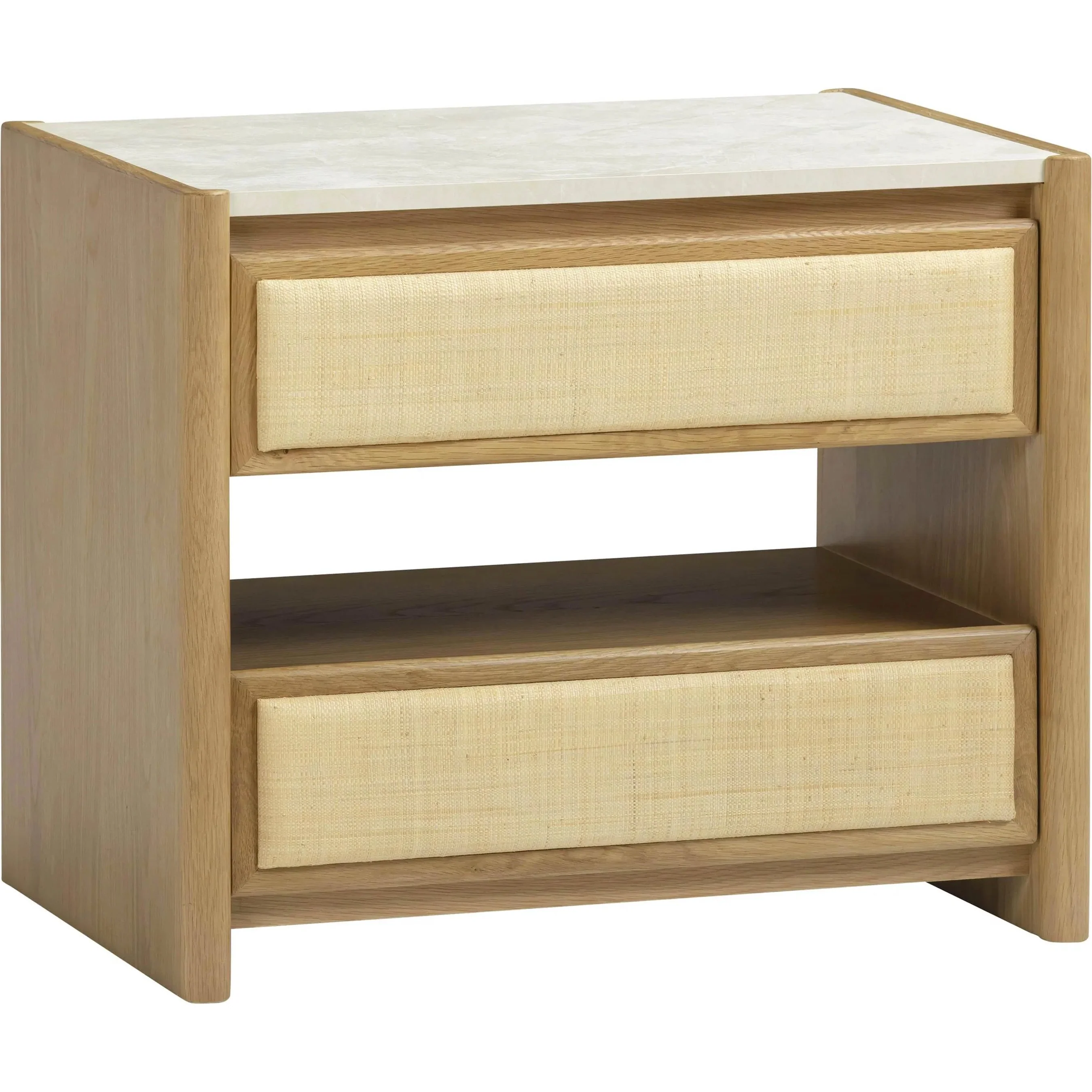 Paige Oak 2-Drawer Nightstand