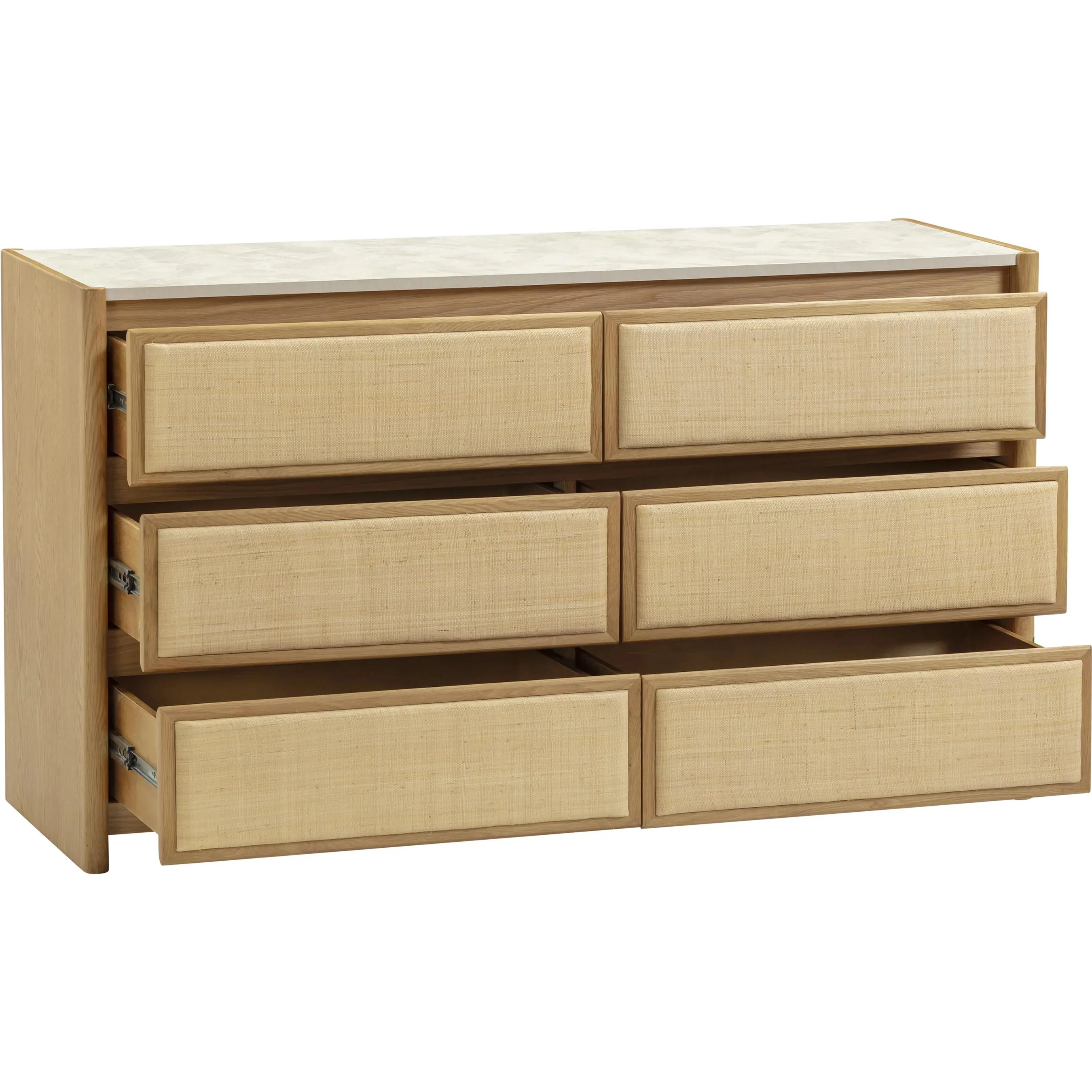 Paige Oak 6-Drawer Dresser - Image 2