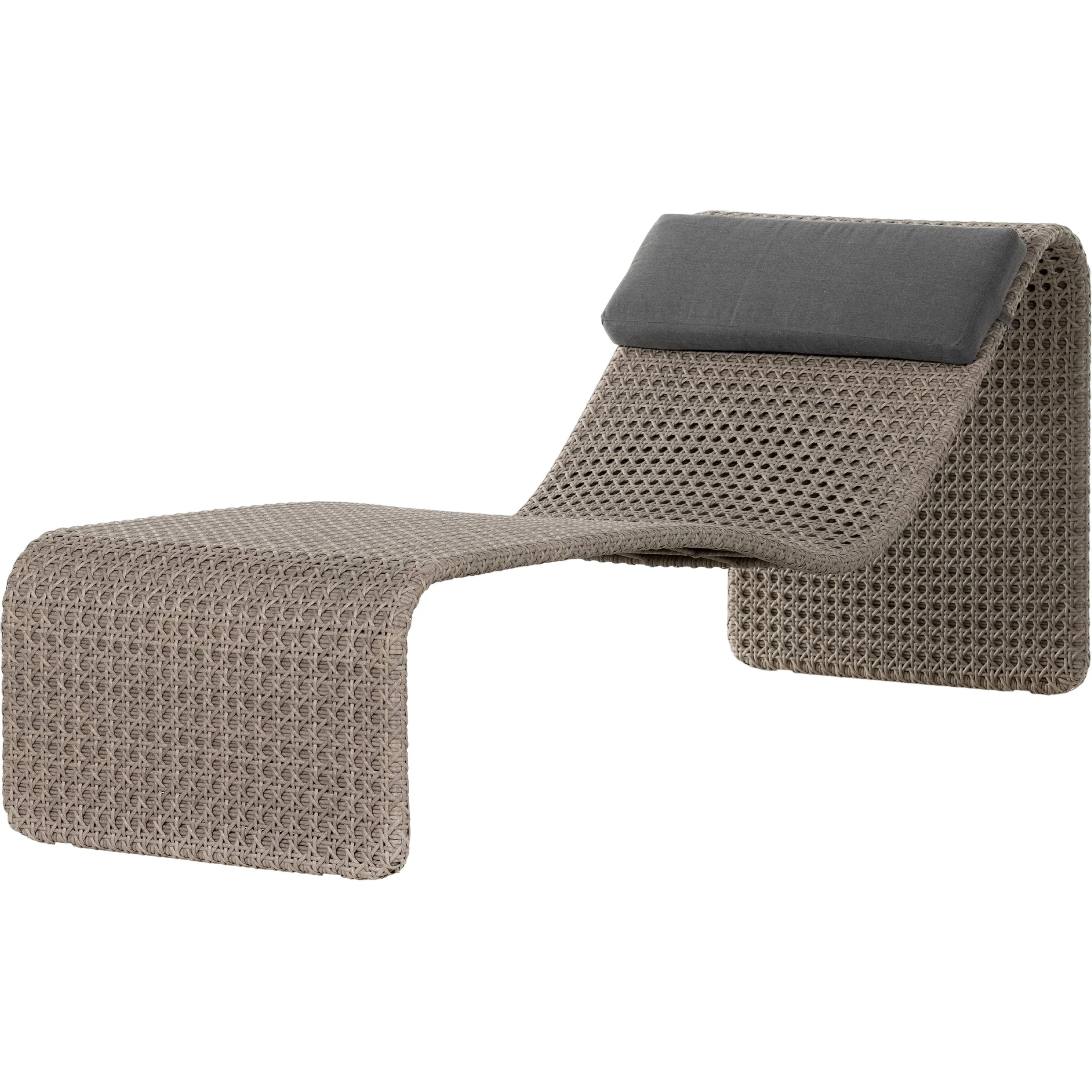 Paige Outdoor Woven Chaise - Image 2