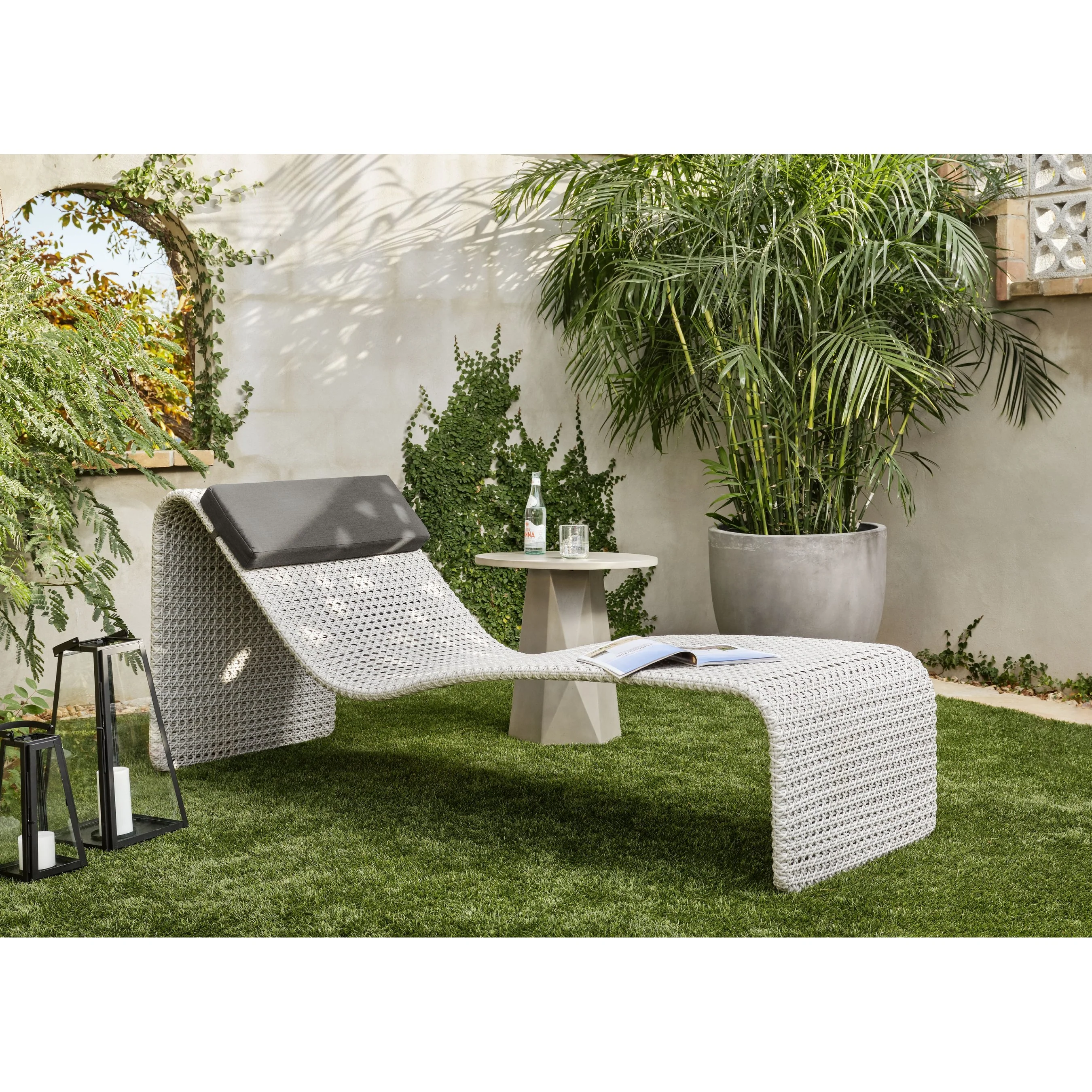 Paige Outdoor Woven Chaise - Image 30