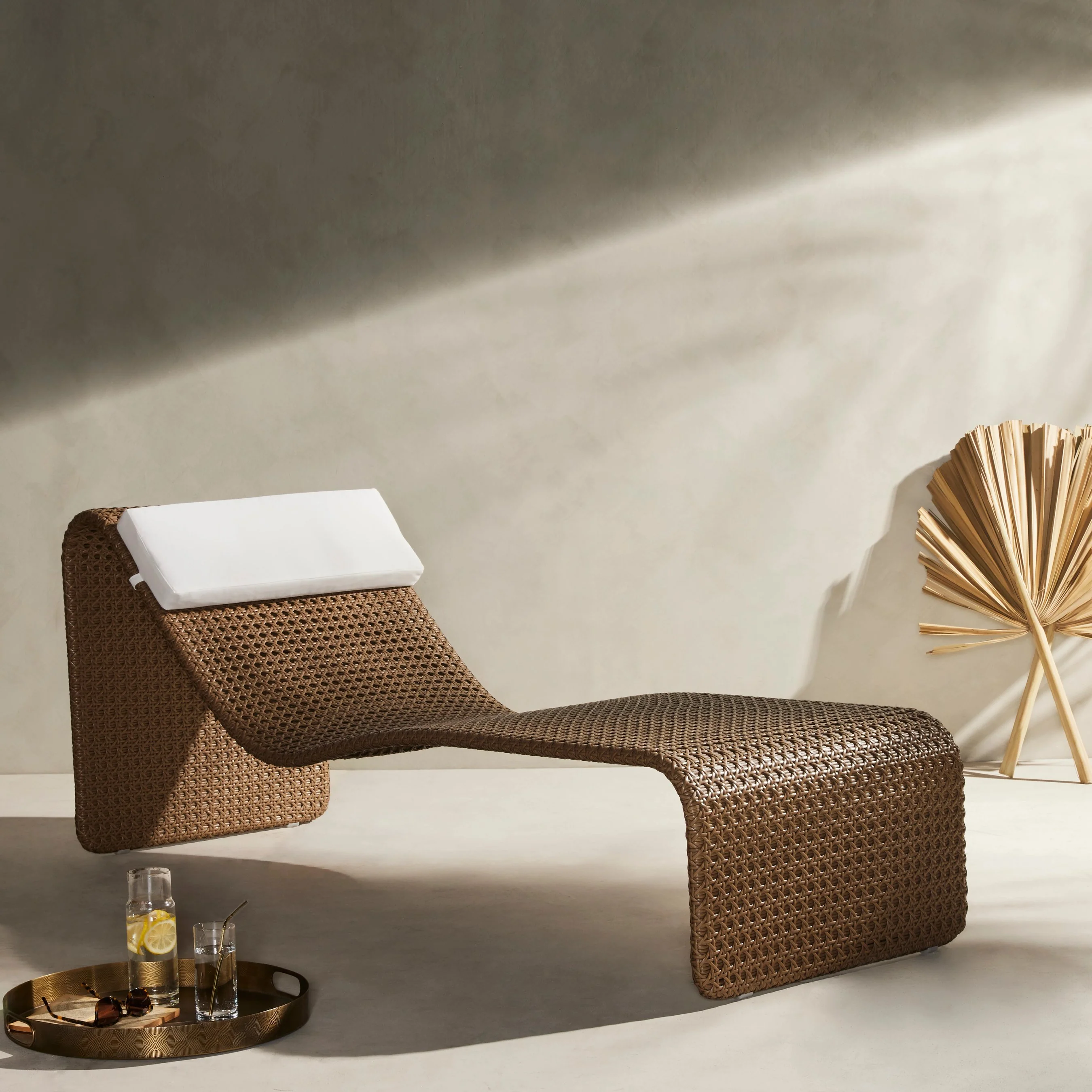 Paige Outdoor Woven Chaise - Image 33