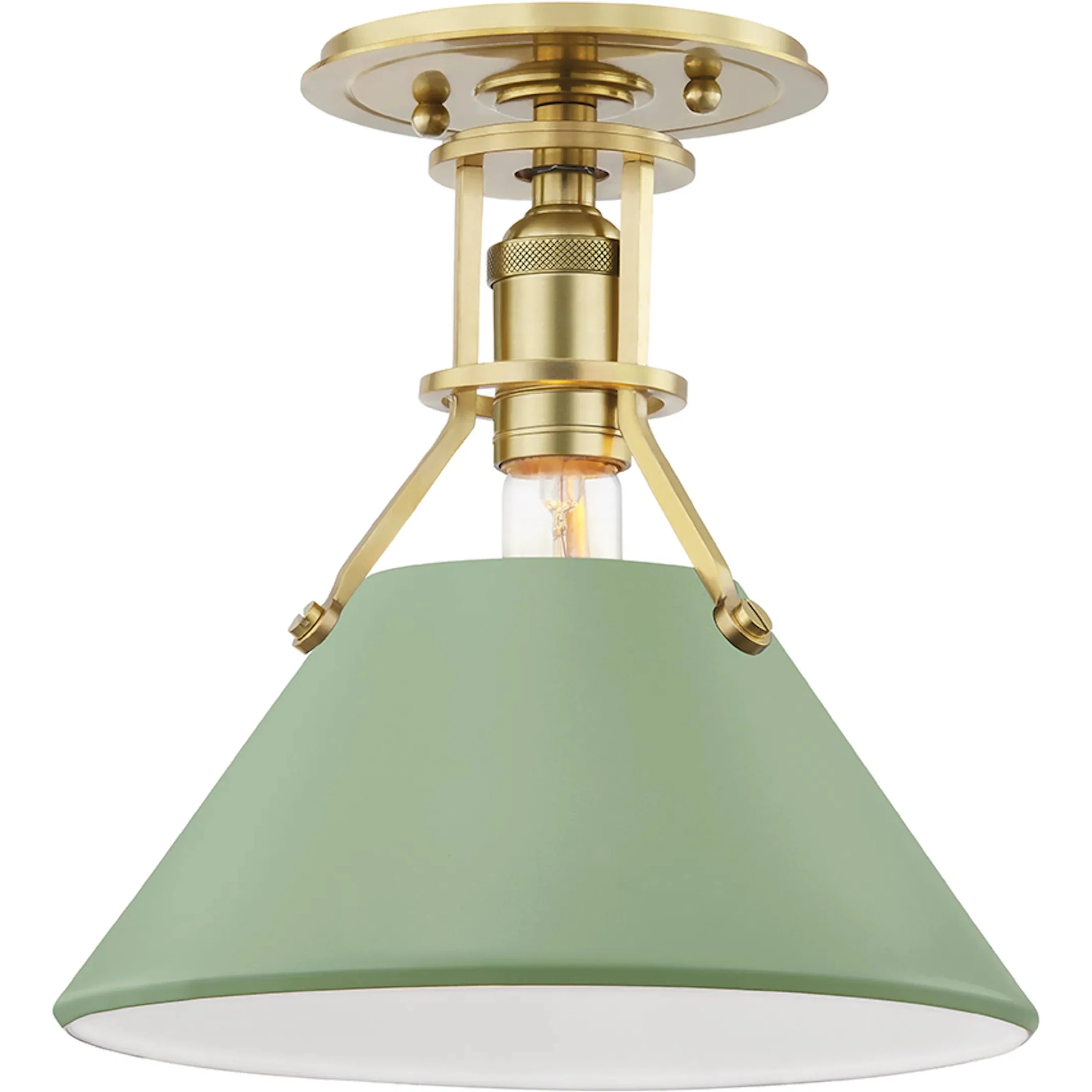 Painted No.2 1 Light Semi Flush