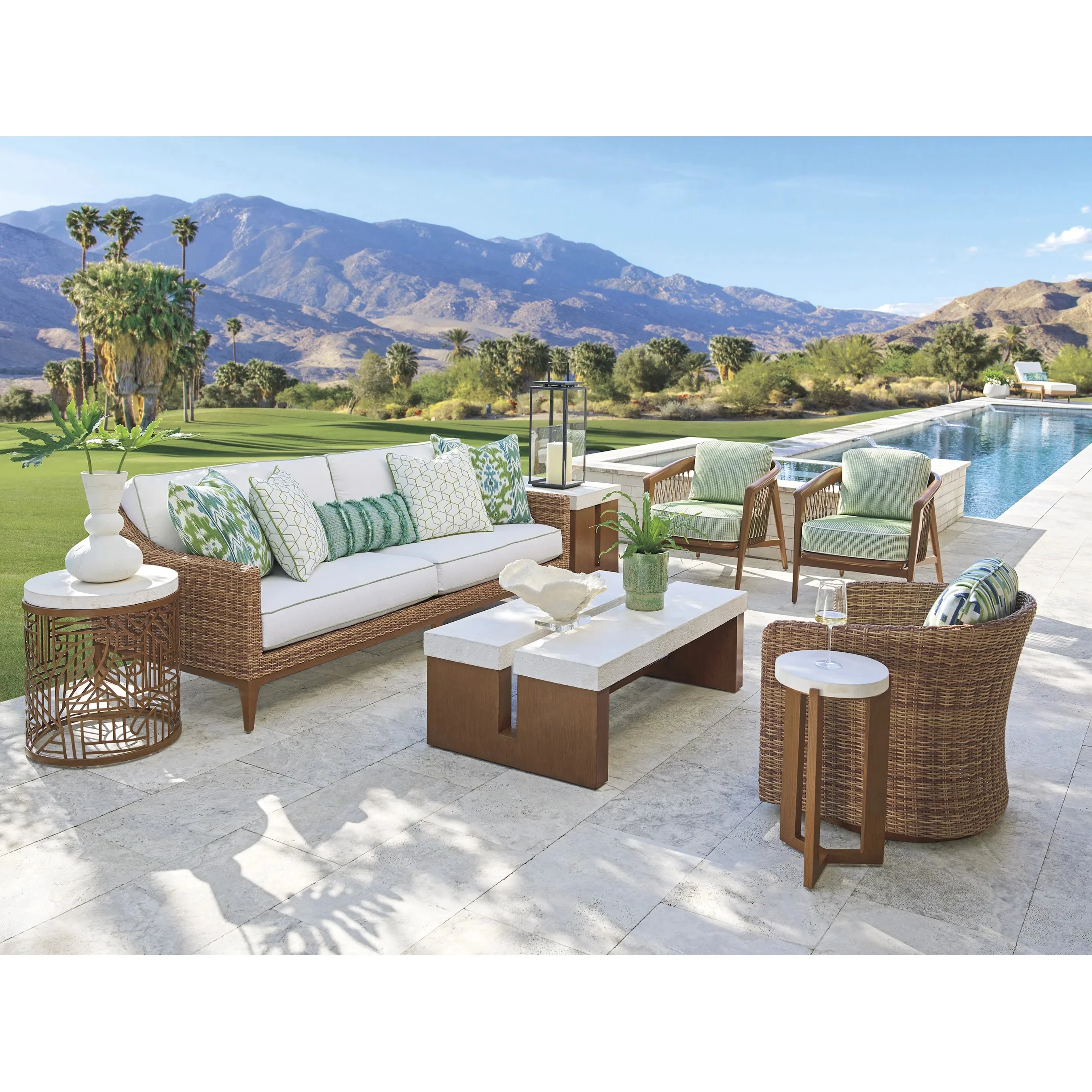 Palm Desert Poolside Round Accent Table - Image 4