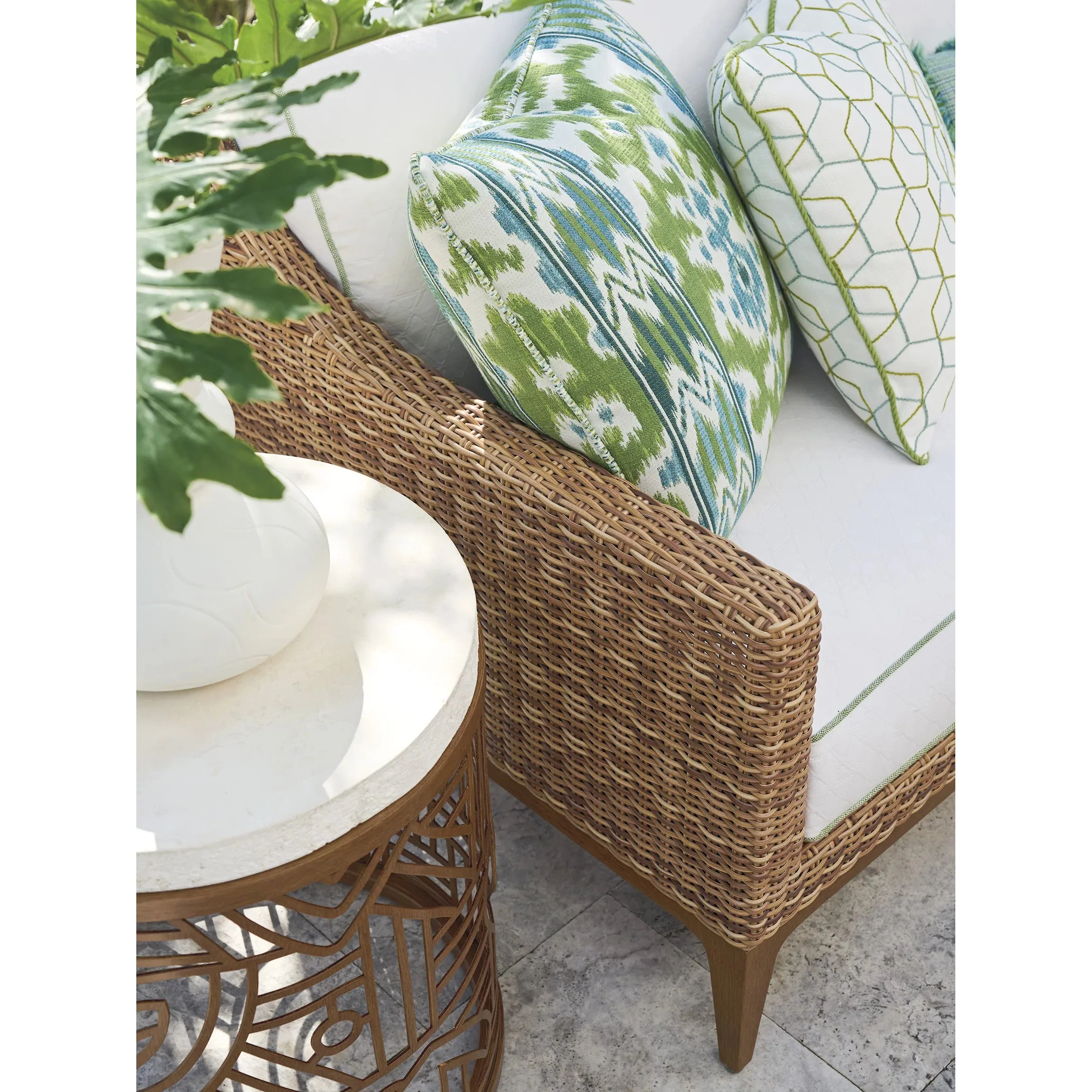 Palm Desert Poolside Round End Table - Image 3