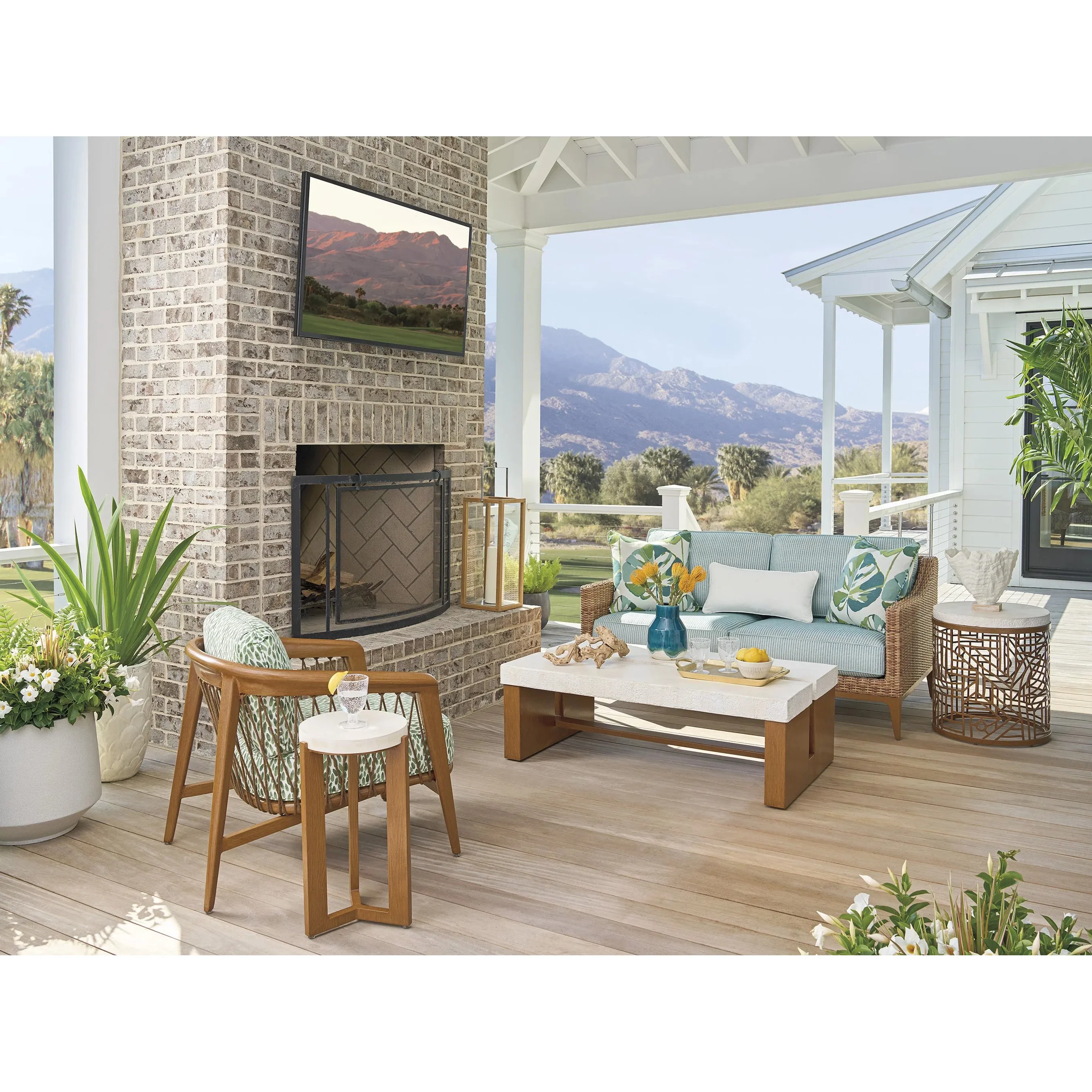 Palm Desert Poolside Round End Table - Image 4