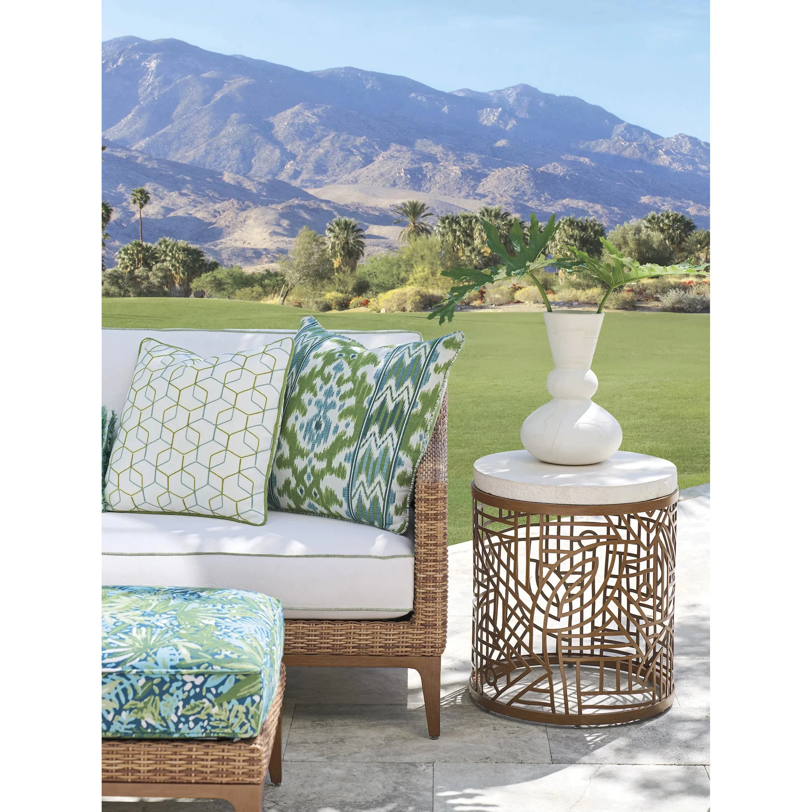Palm Desert Poolside Round End Table - Image 6