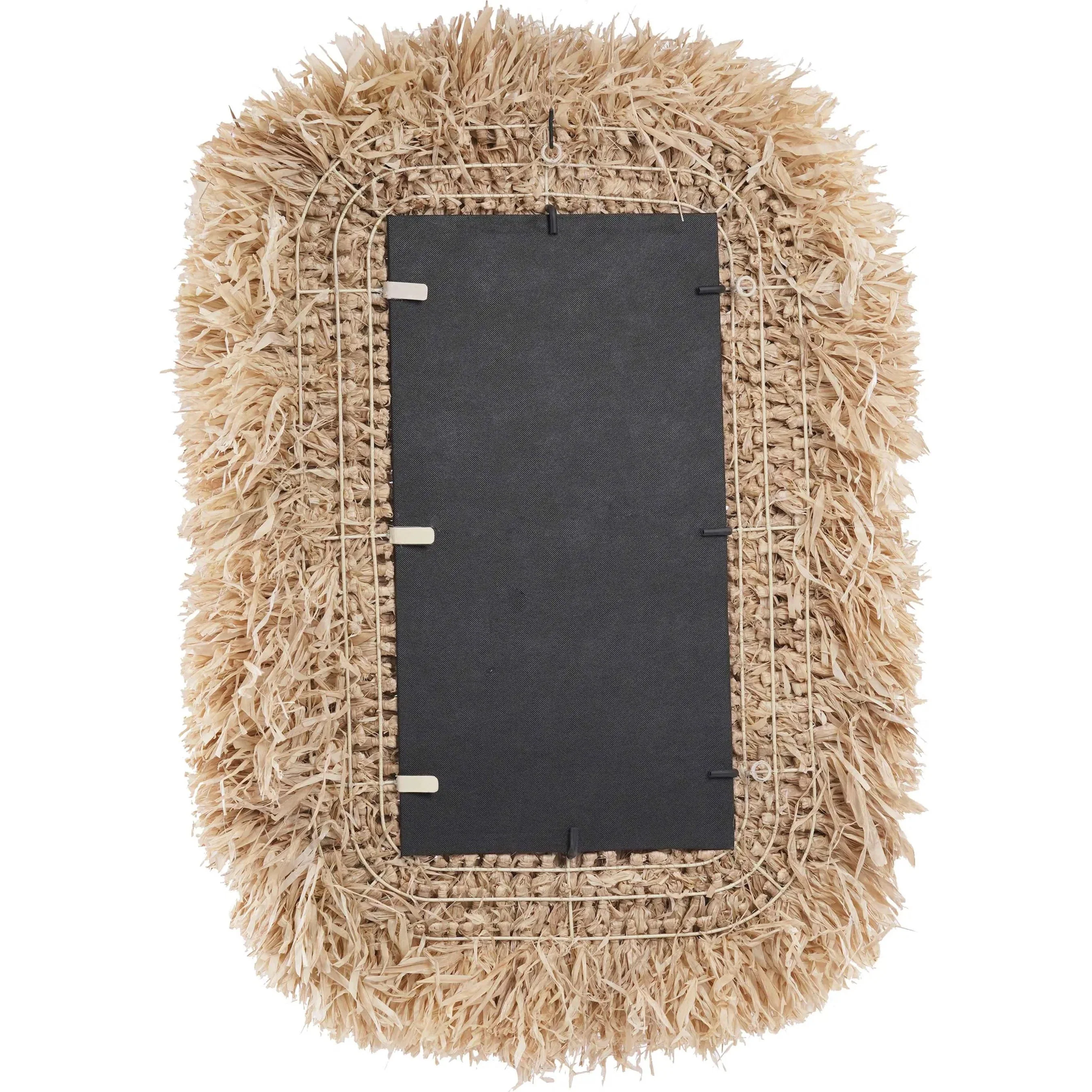 Palm Sisal Rectangular Wall Mirror - Image 2