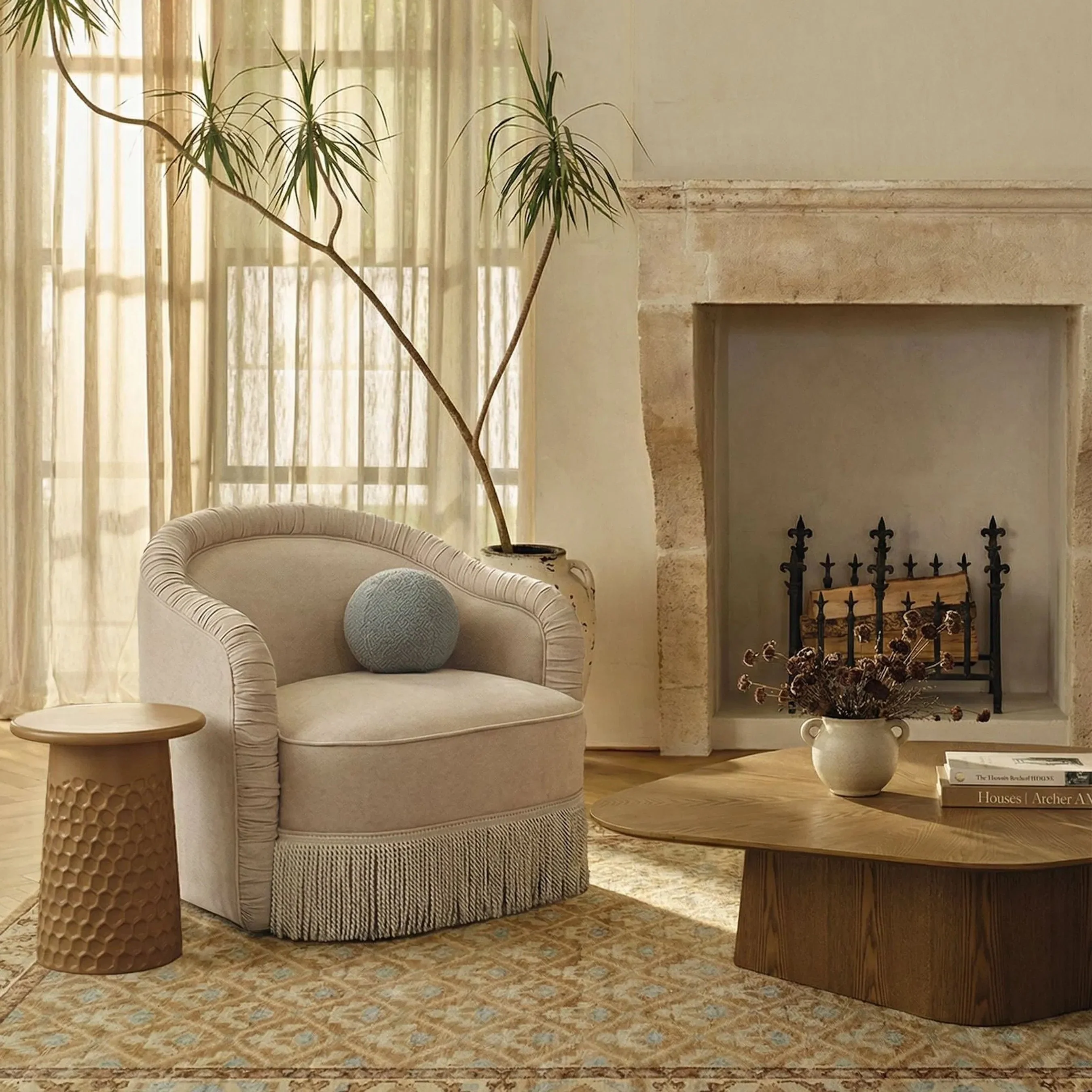 Pamela Chenille Lounge Chair - Image 8
