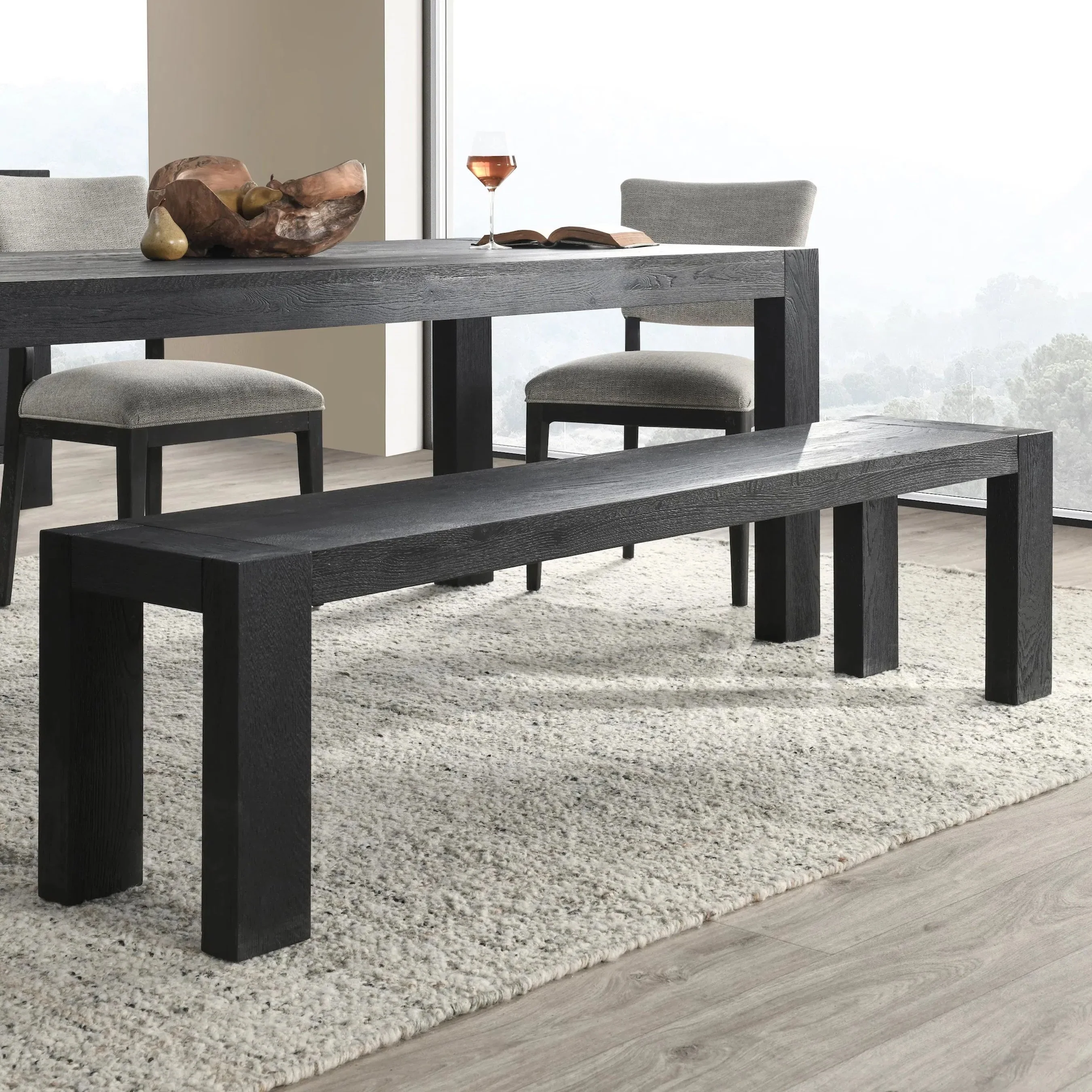 Parsons Oak Wood Bench - Image 16