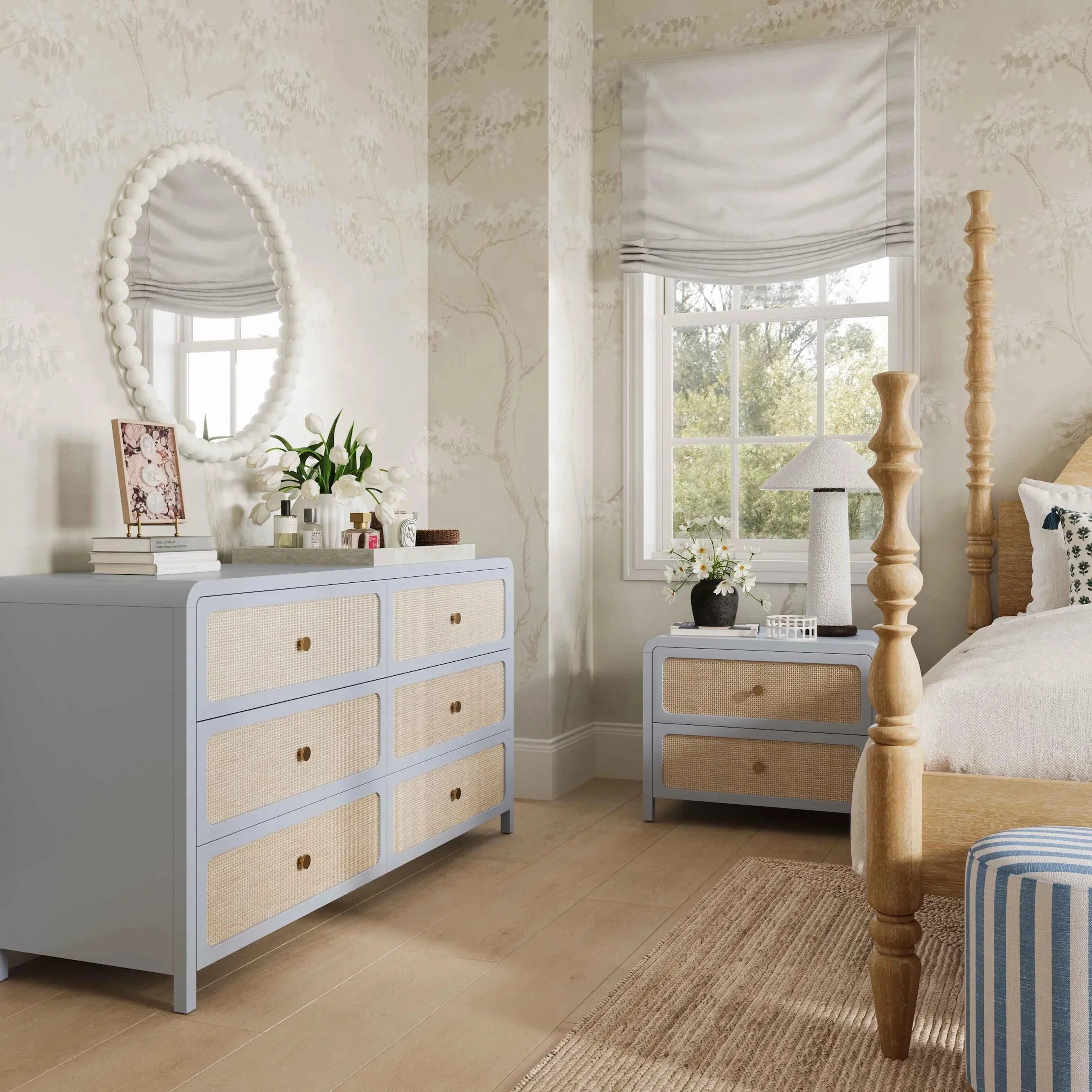 Patty Rattan 2 Drawer Nightstand - Image 12