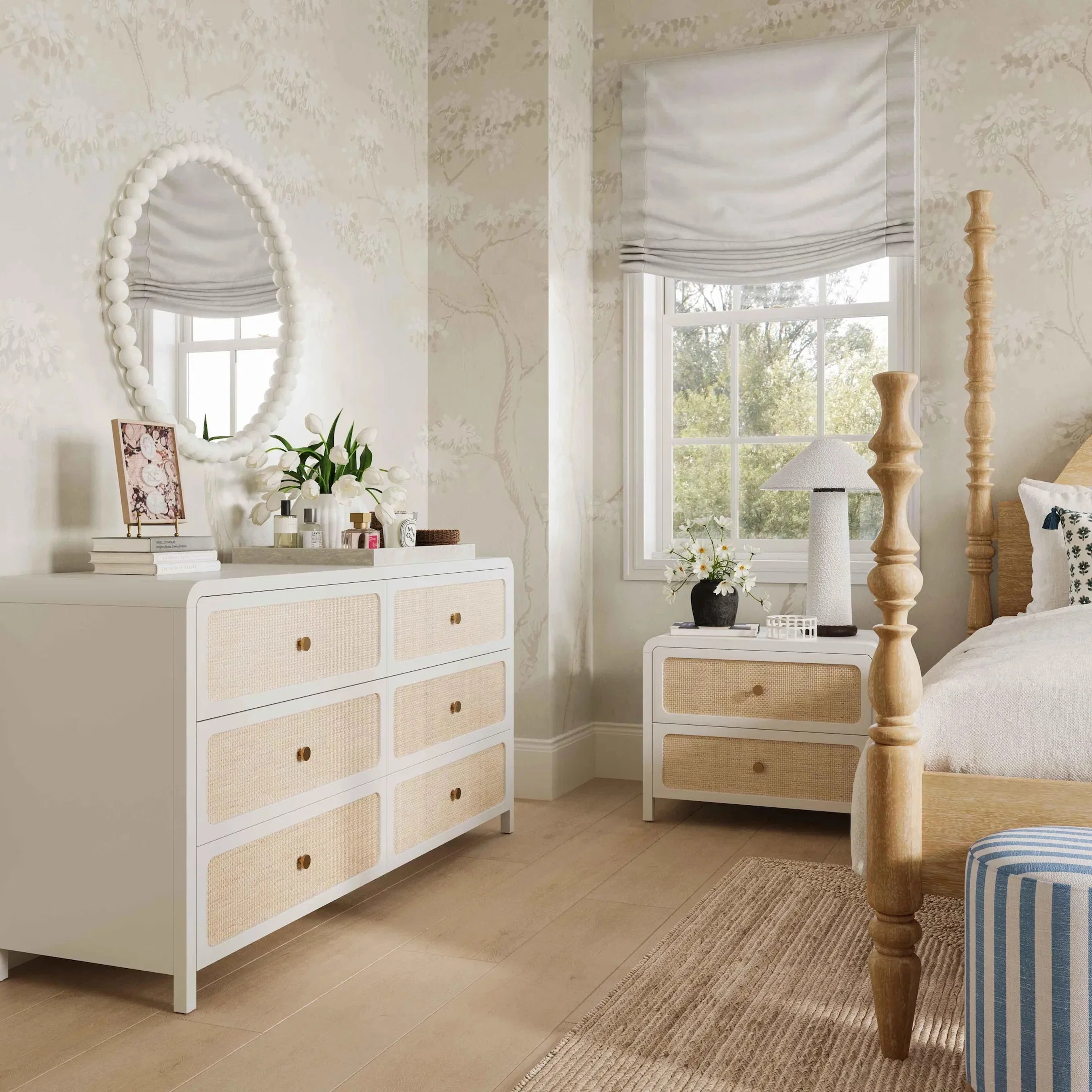 Patty Rattan 2 Drawer Nightstand - Image 13